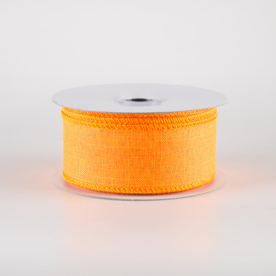 1.5" Royal Canvas Ribbon: Bright Orange (10 Yards)