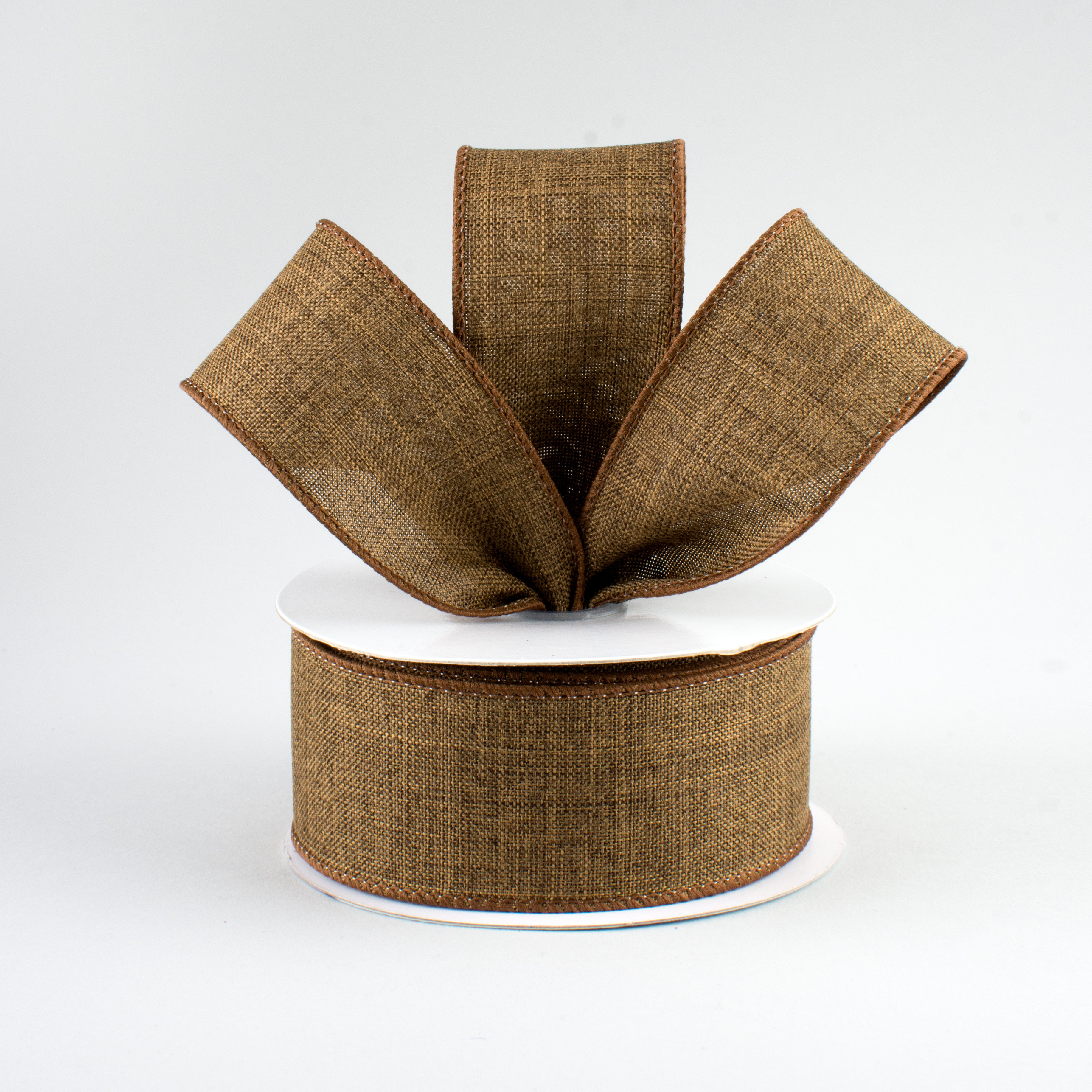 1.5" Royal Canvas Ribbon: Brown (10 Yards) Lifestyle Photo