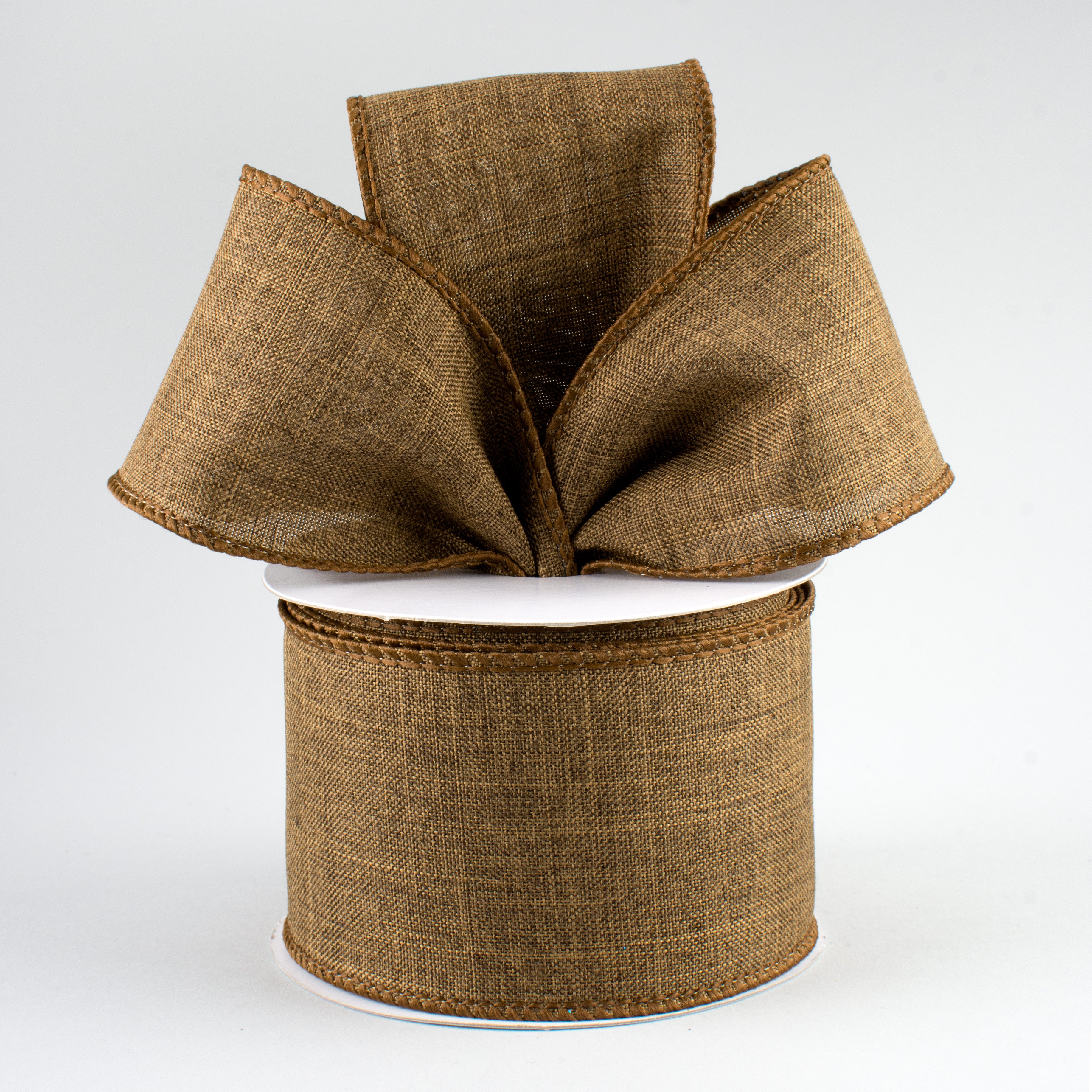 2.5" Royal Canvas Ribbon: Brown (10 Yards) Lifestyle Photo