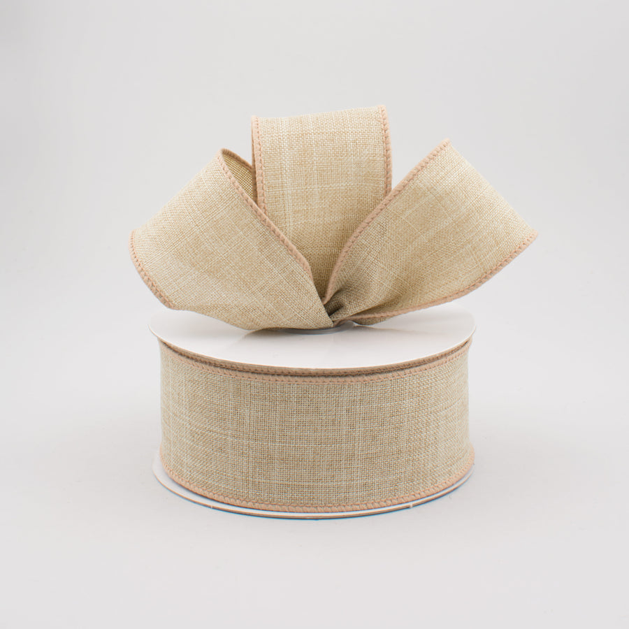 1.5" Royal Canvas Ribbon: Buff (10 Yards) Lifestyle Photo