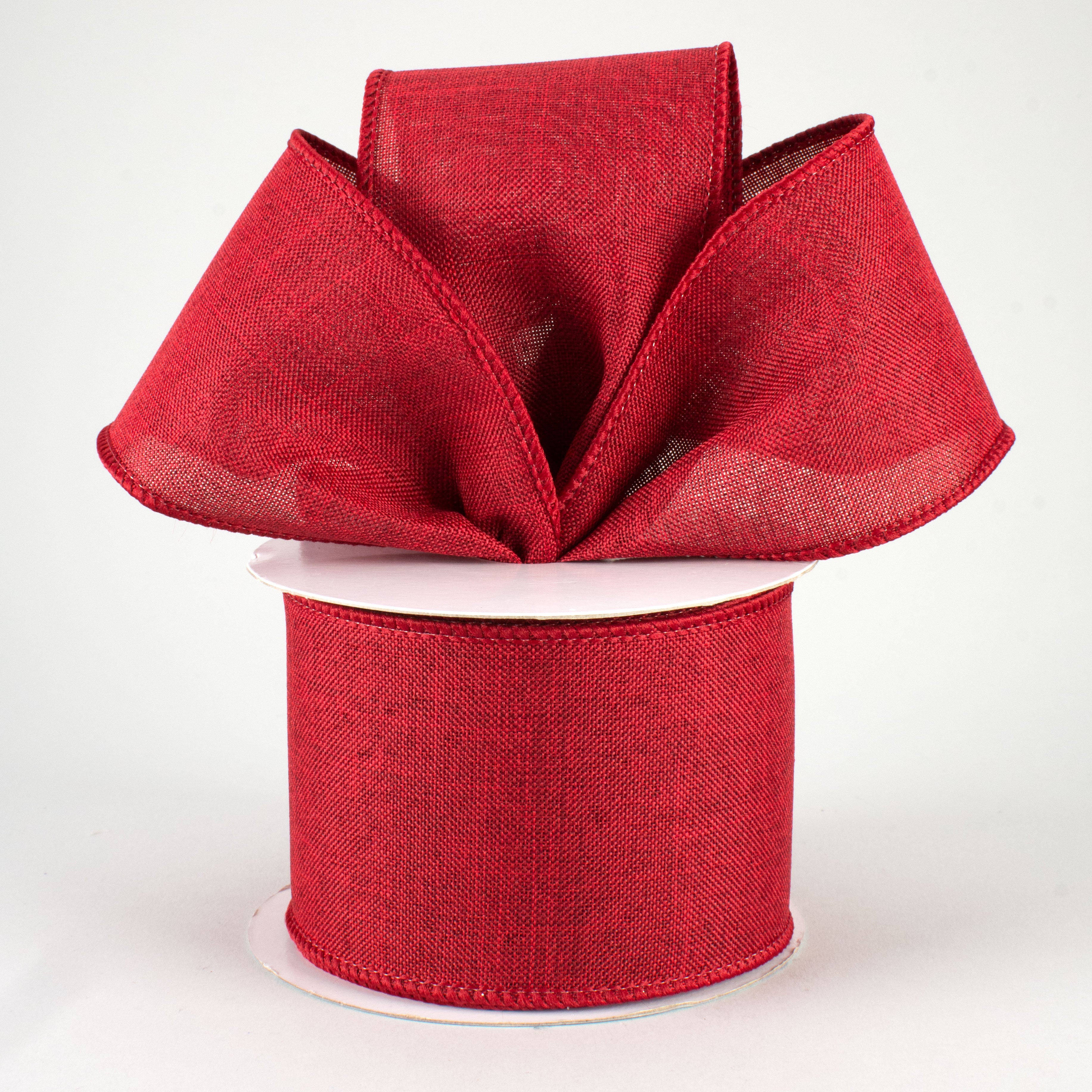 2.5" Royal Canvas Ribbon: Burgundy (10 Yards) Lifestyle Photo