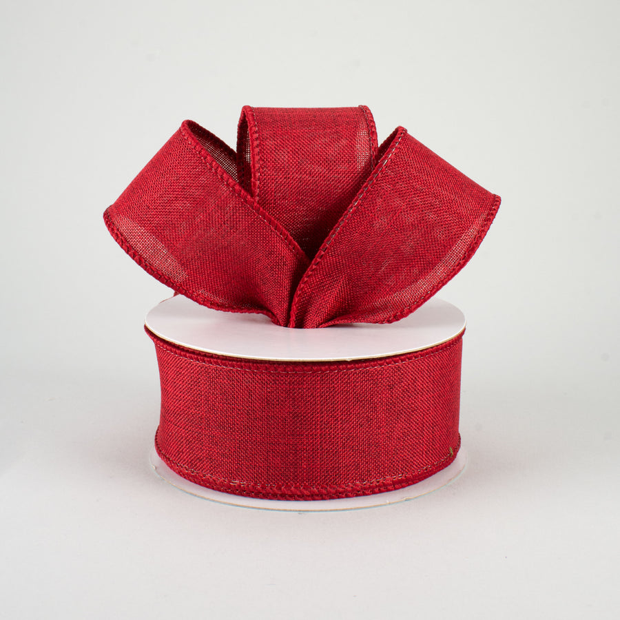1.5" Royal Canvas Ribbon: Burgundy (10 Yards) Lifestyle Photo