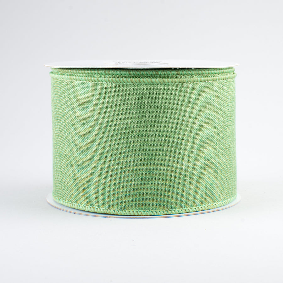 2.5" Royal Canvas Ribbon: Clover Green (10 Yards)