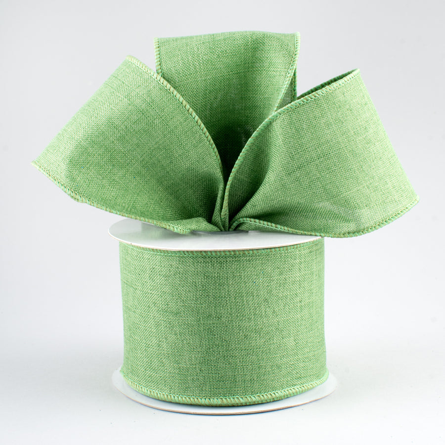 2.5" Royal Canvas Ribbon: Clover Green (10 Yards) Lifestyle Photo