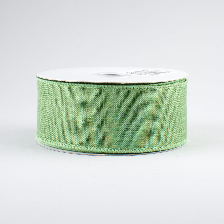 1.5" Royal Canvas Ribbon: Clover Green (10 Yards)