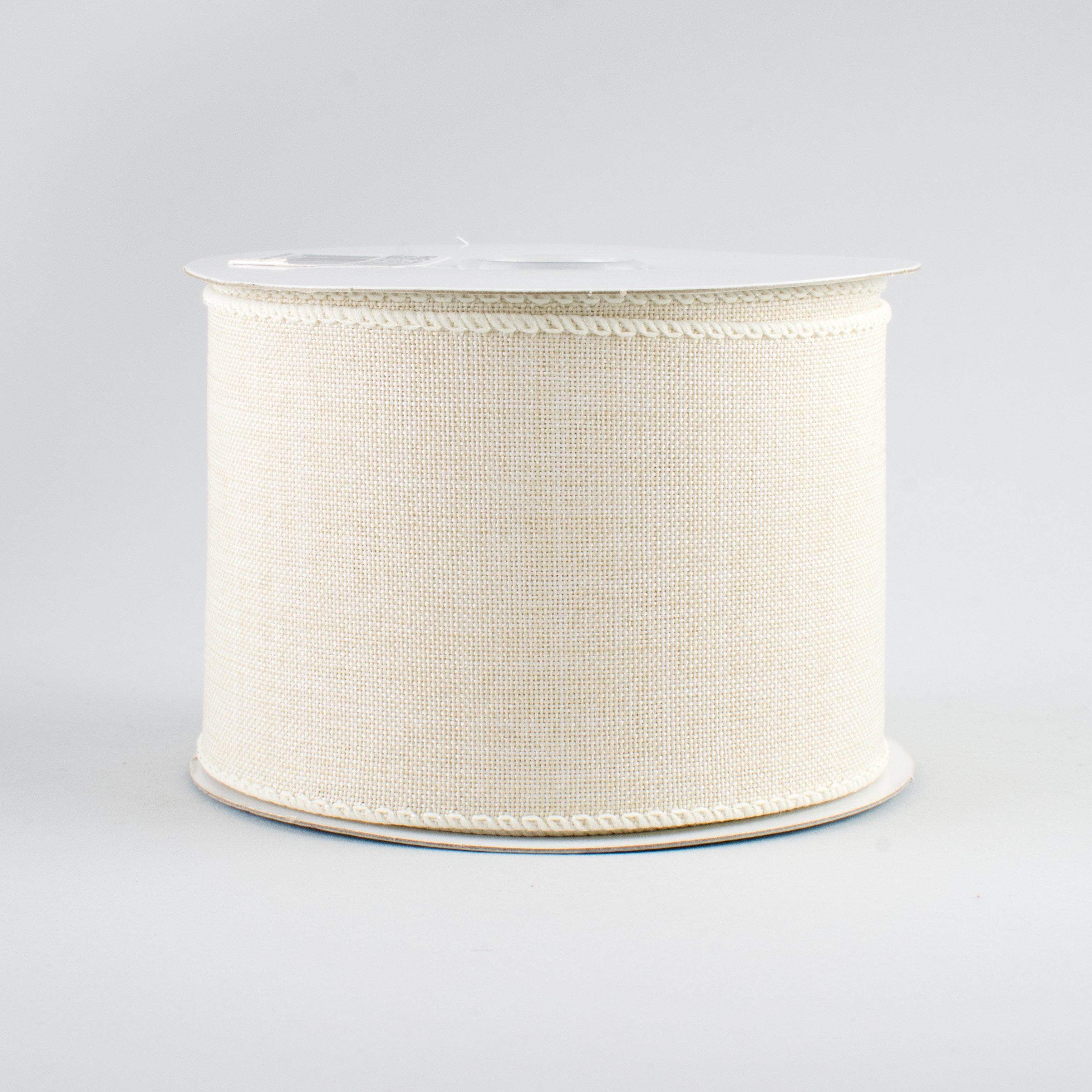 2.5" Royal Canvas Ribbon: Cream (10 Yards)