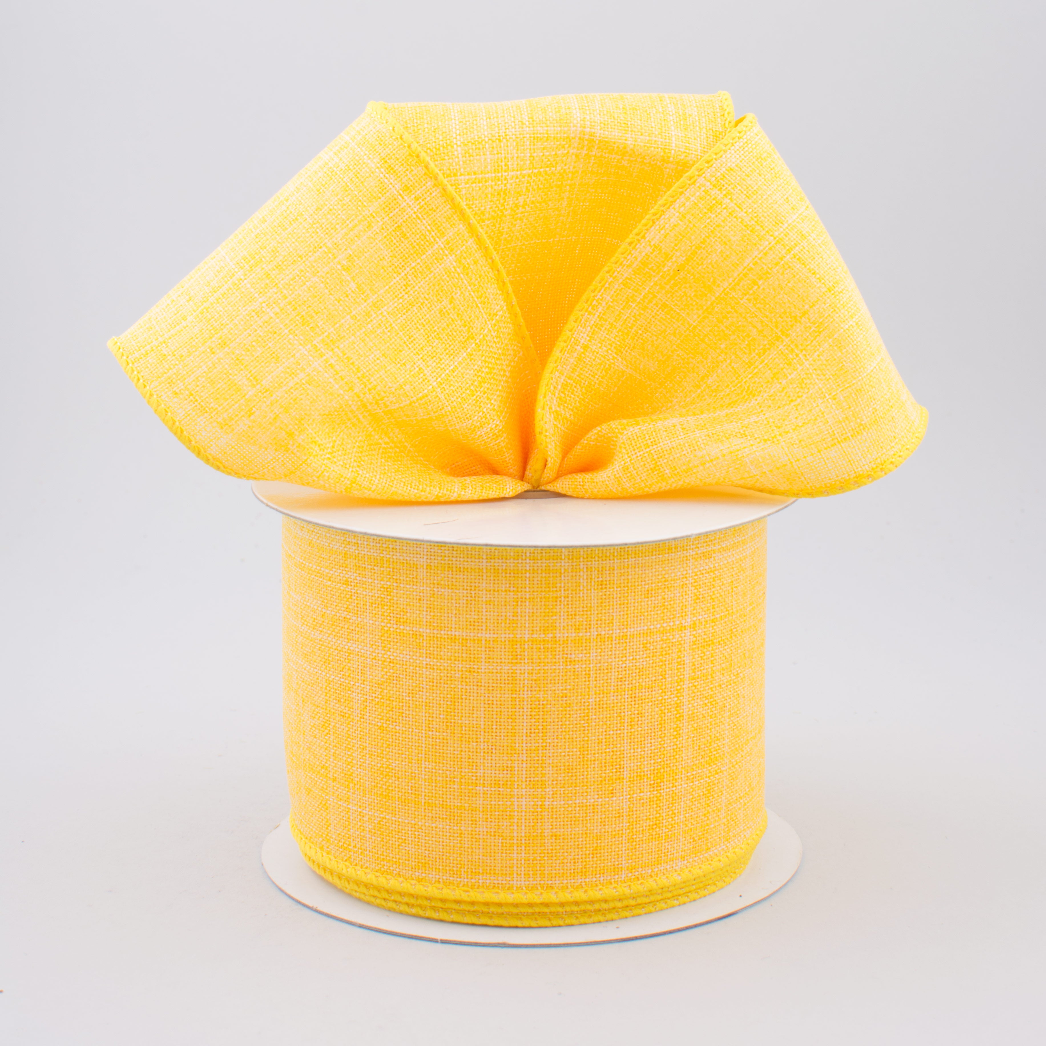 2.5" Royal Canvas Ribbon: Dark Yellow (10 Yards) Lifestyle Photo
