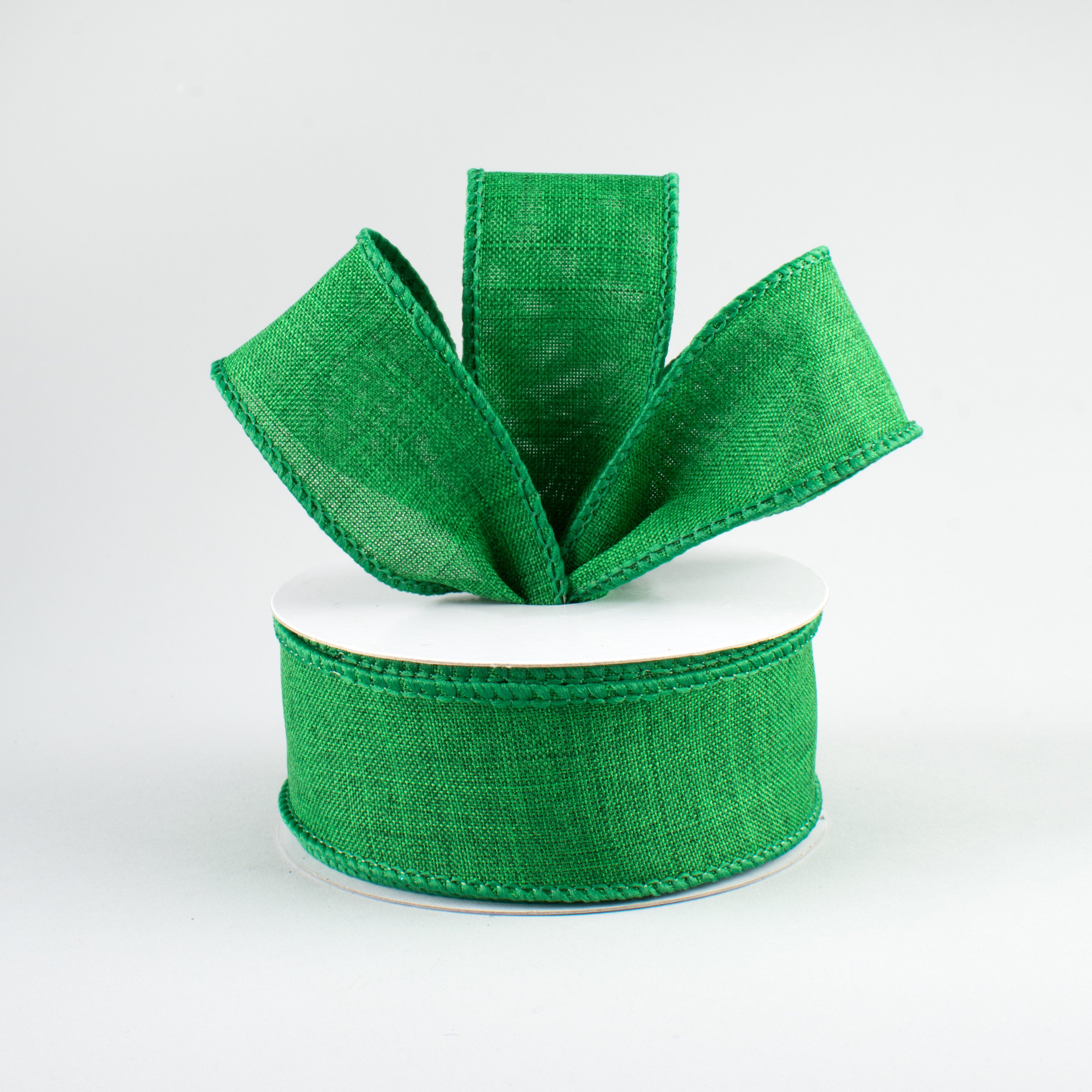 1.5" Royal Canvas Ribbon: Emerald Green (10 Yards) Lifestyle Photo