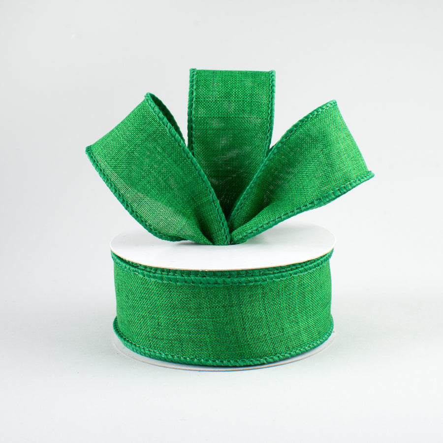 1.5" Royal Canvas Ribbon: Emerald Green (10 Yards) Lifestyle Photo
