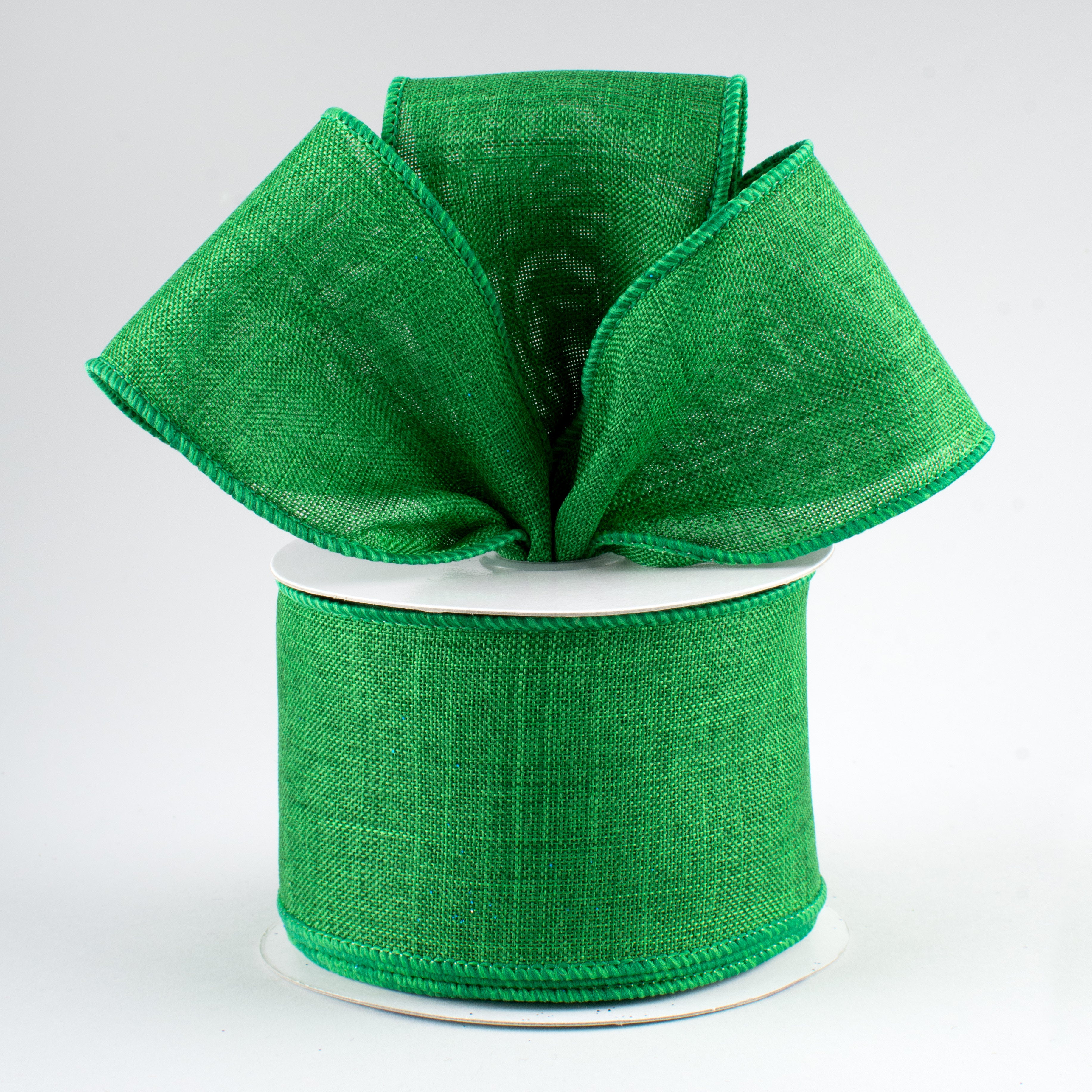 2.5" Royal Canvas Ribbon: Emerald Green (10 Yards) Lifestyle Photo