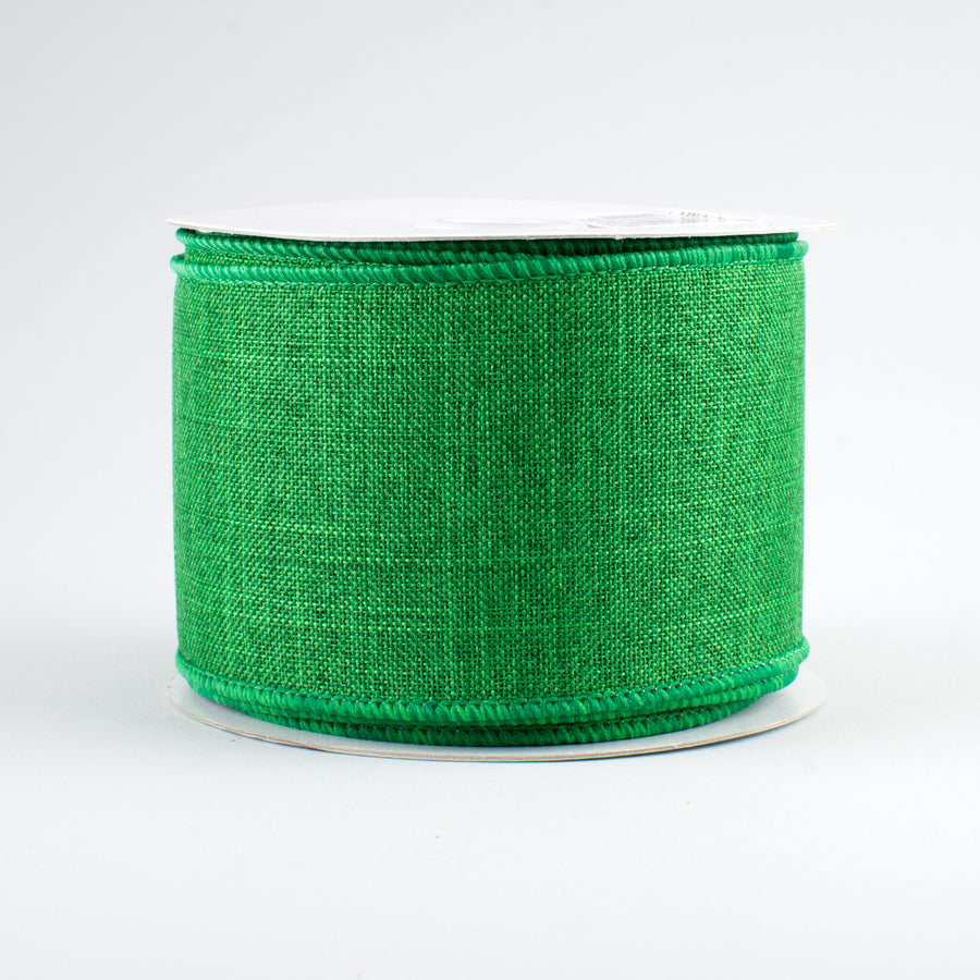 2.5" Royal Canvas Ribbon: Emerald Green (10 Yards)