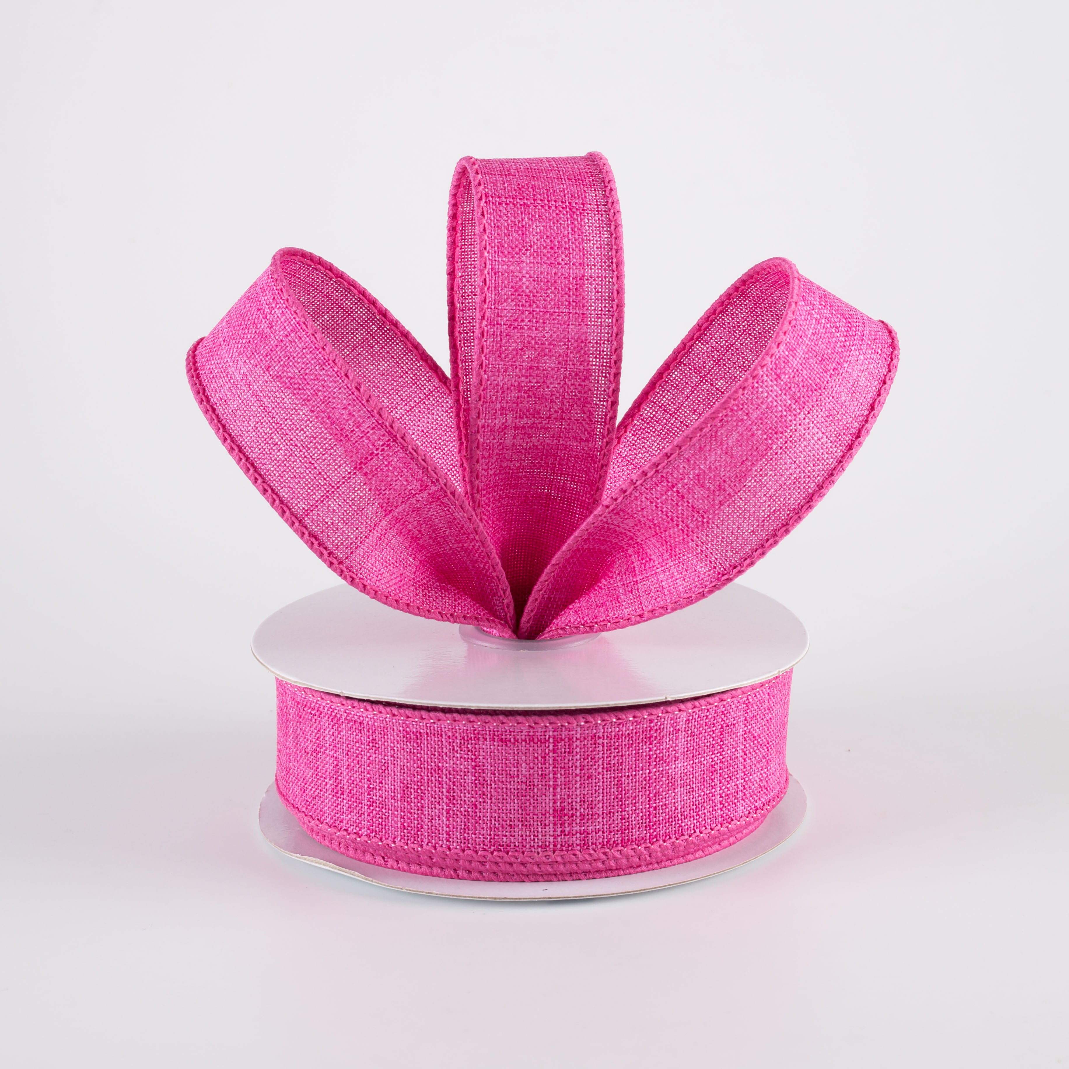 7/8" Royal Canvas Ribbon: Fuchsia Pink (10 Yards) Lifestyle Photo