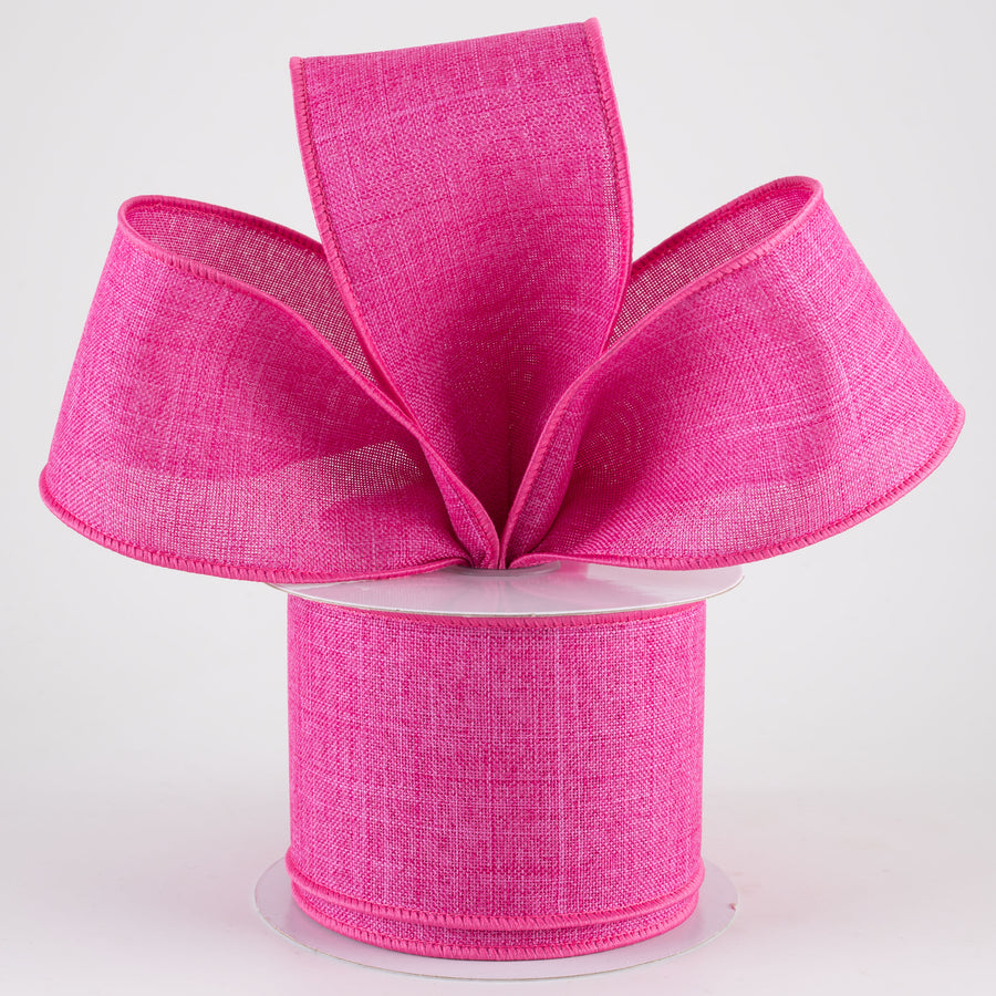 2.5" Royal Canvas Ribbon: Fuchsia Pink (10 Yards) Lifestyle Photo