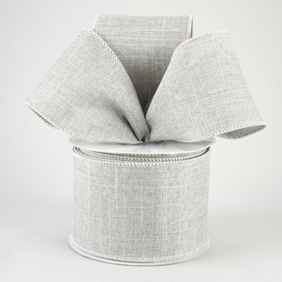 2.5" Royal Canvas Ribbon: Light Grey (10 Yards) Lifestyle Photo