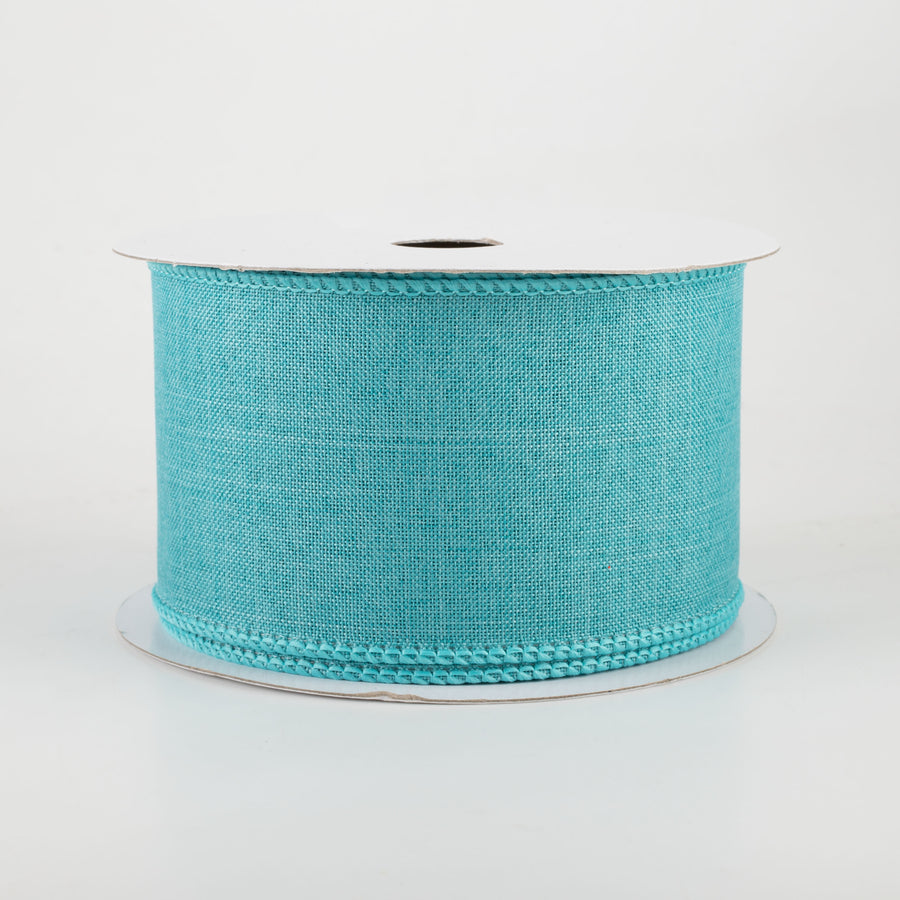 2.5" Royal Canvas Ribbon: Light Teal (10 Yards)