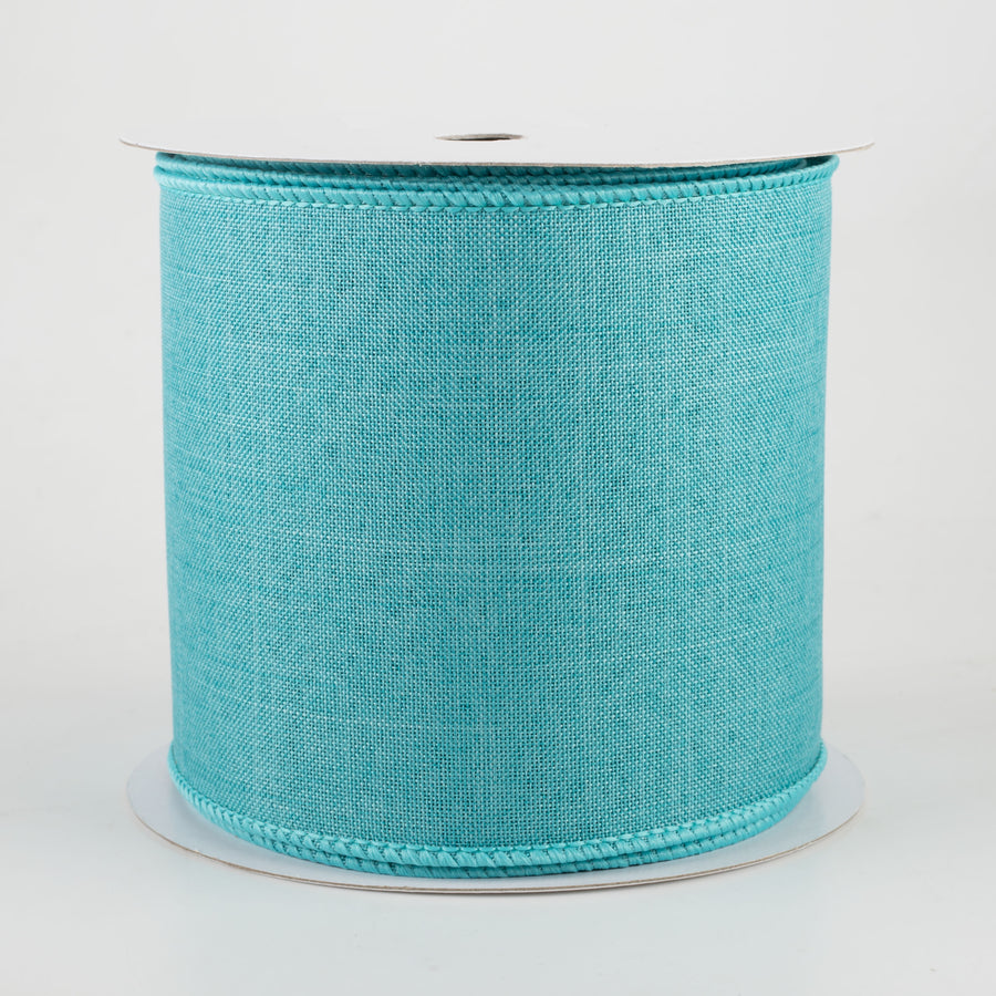 4" Royal Canvas Ribbon: Light Teal (10 Yards)