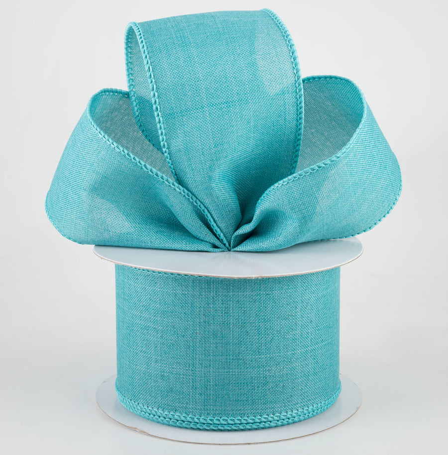 2.5" Royal Canvas Ribbon: Light Teal (10 Yards) Lifestyle Photo