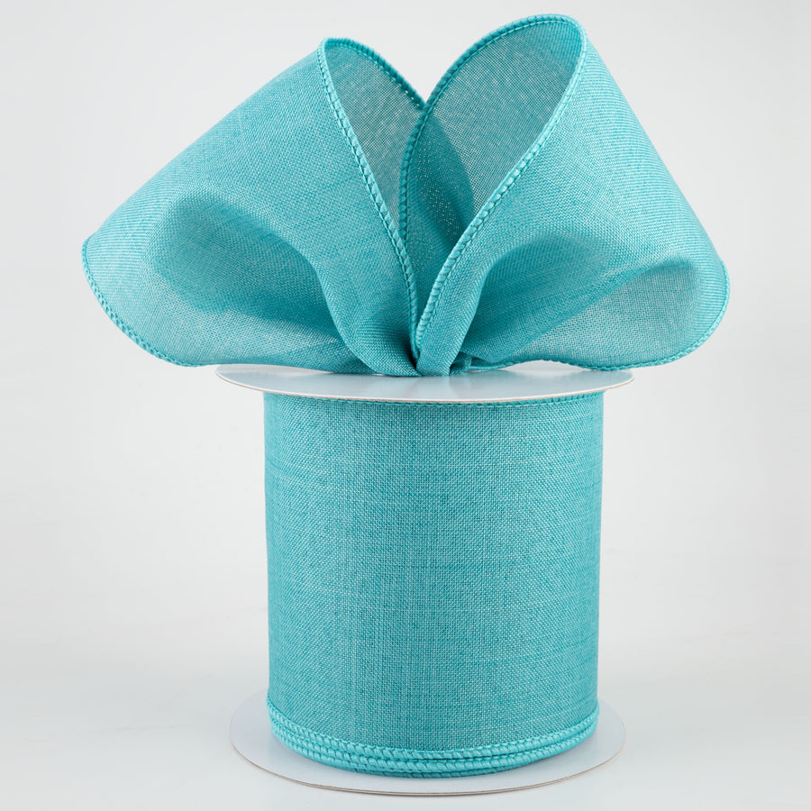 4" Royal Canvas Ribbon: Light Teal (10 Yards) Lifestyle Photo