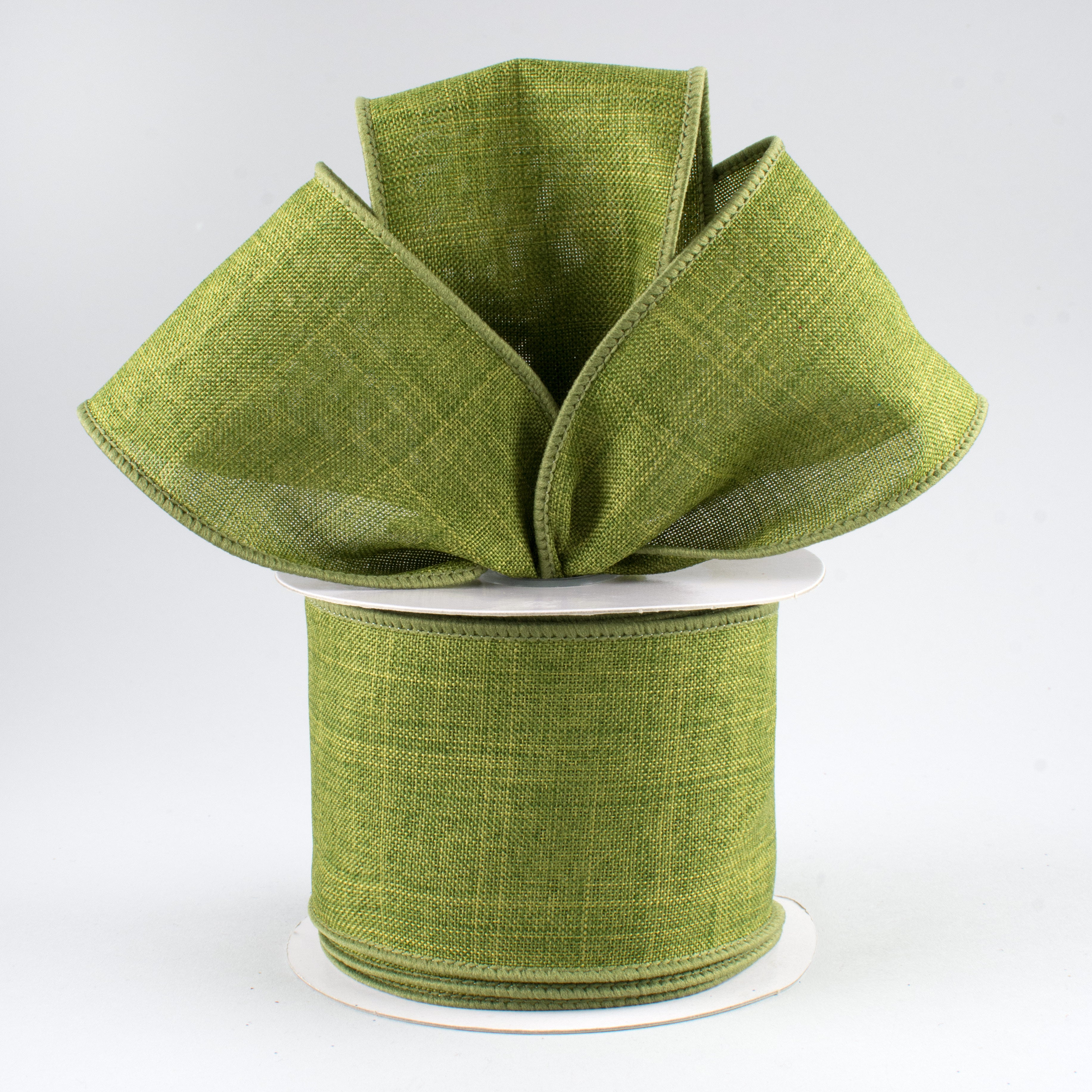 2.5" Royal Canvas Ribbon: Moss Green (10 Yards) Lifestyle Photo