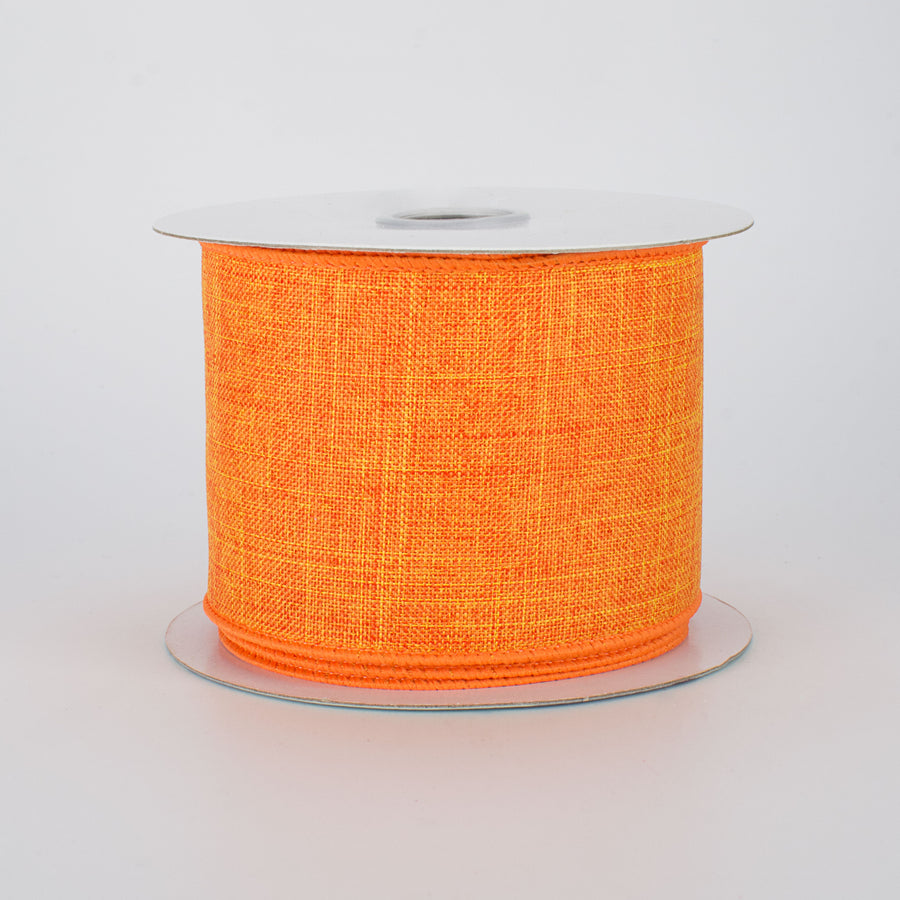 2.5" Royal Canvas Ribbon: Orange (10 Yards)