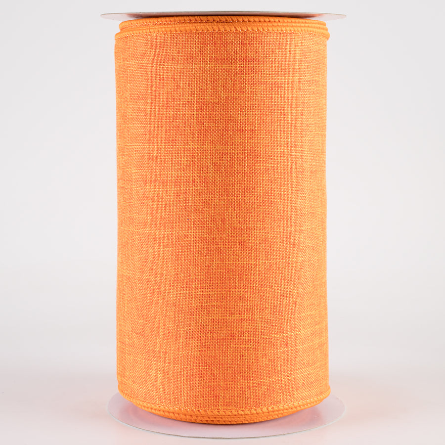 6" Royal Canvas Ribbon: Orange (10 Yards)