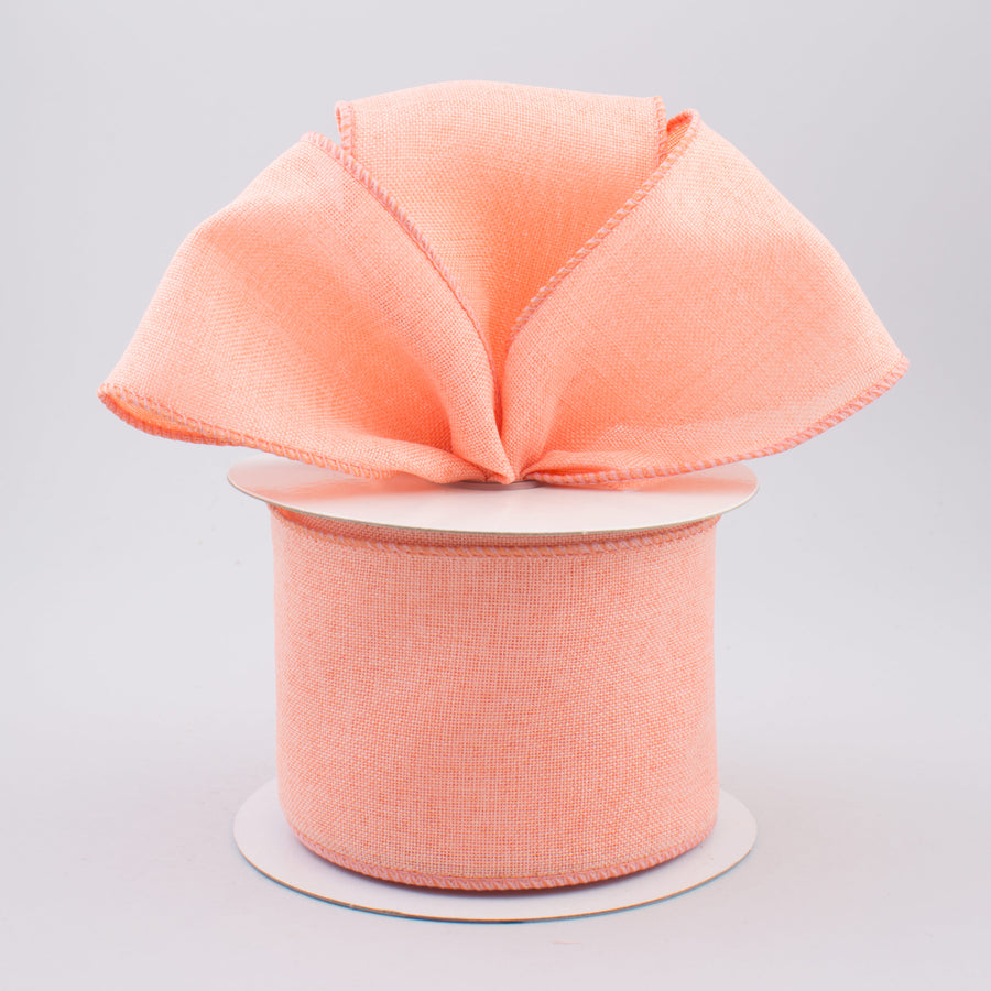 2.5" Royal Canvas Ribbon: Peach (10 Yards) Lifestyle Photo