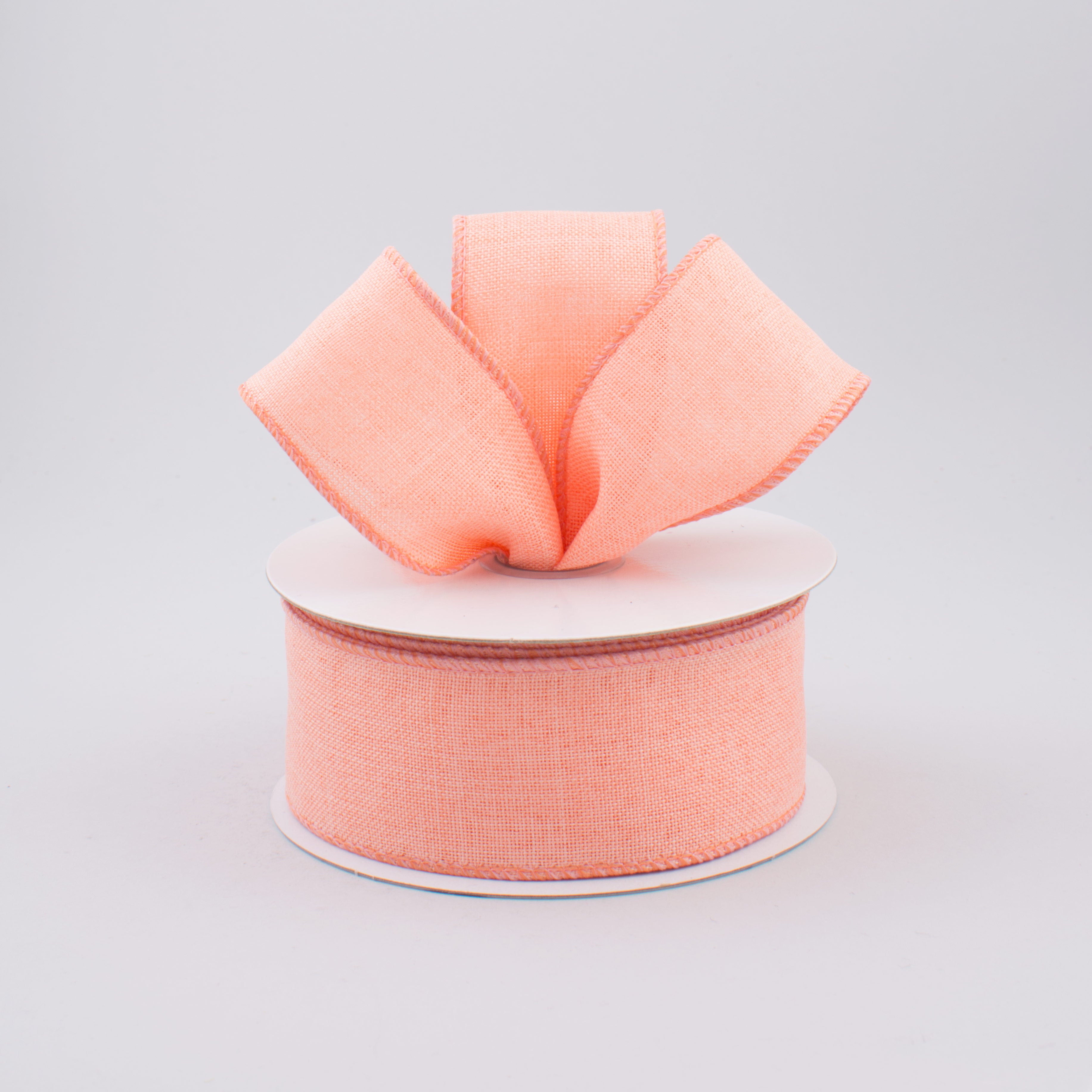 1.5" Royal Canvas Ribbon: Peach (10 Yards) Lifestyle Photo