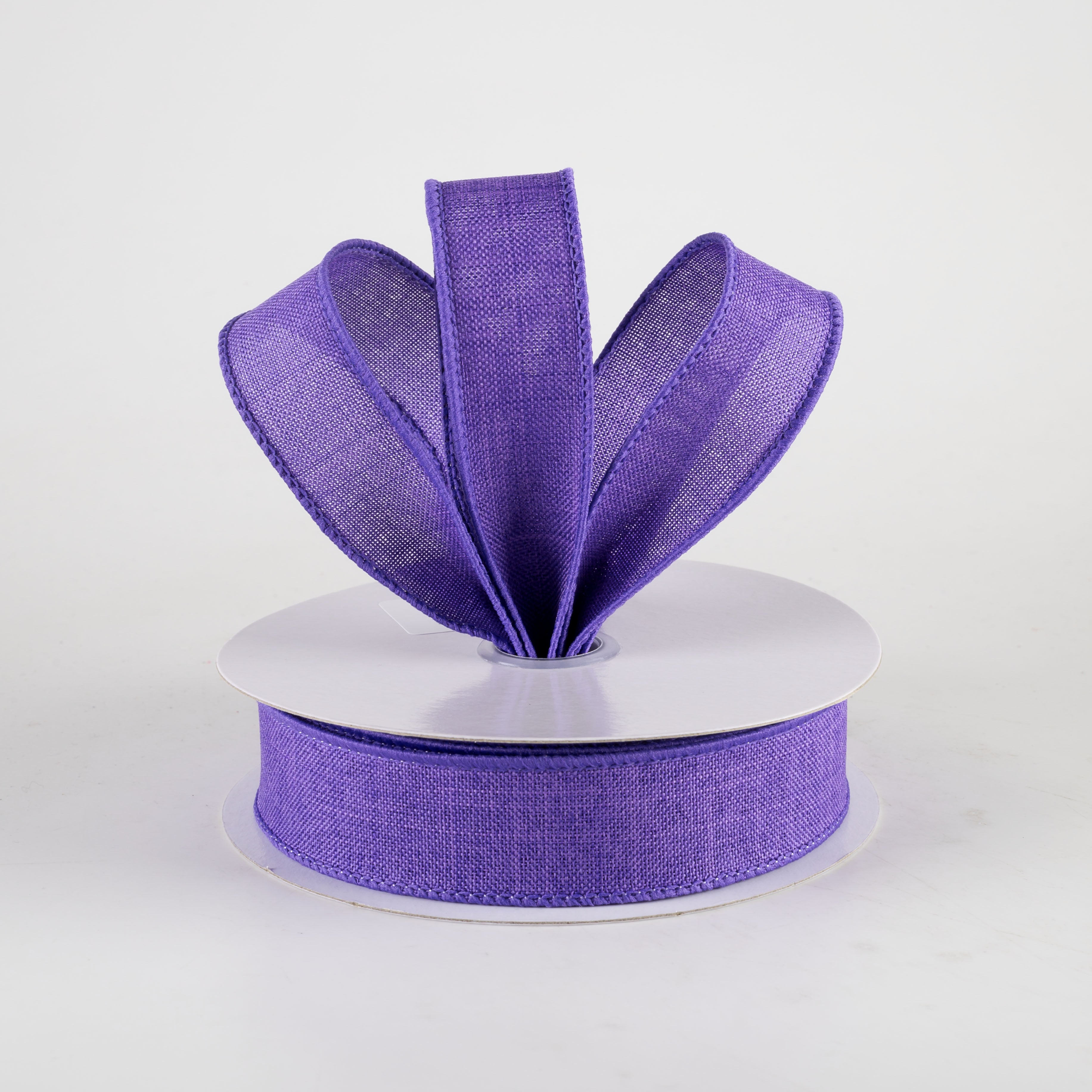 7/8" Royal Canvas Ribbon: Purple (10 Yards) Lifestyle Photo
