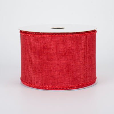 2.5" Royal Canvas Ribbon: Red (10 Yards)