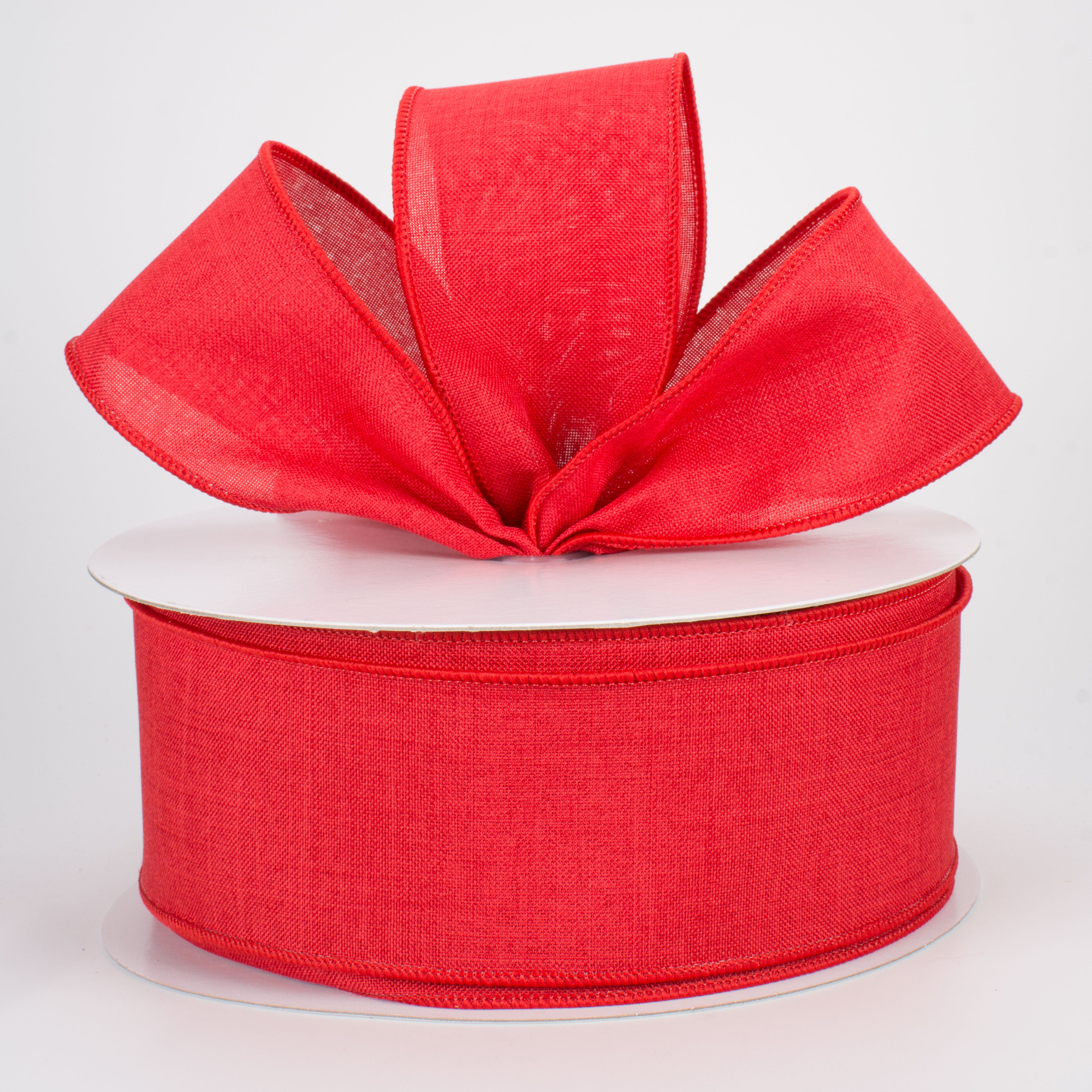 2.5" Royal Canvas Ribbon: Red (50 Yards) Lifestyle Photo