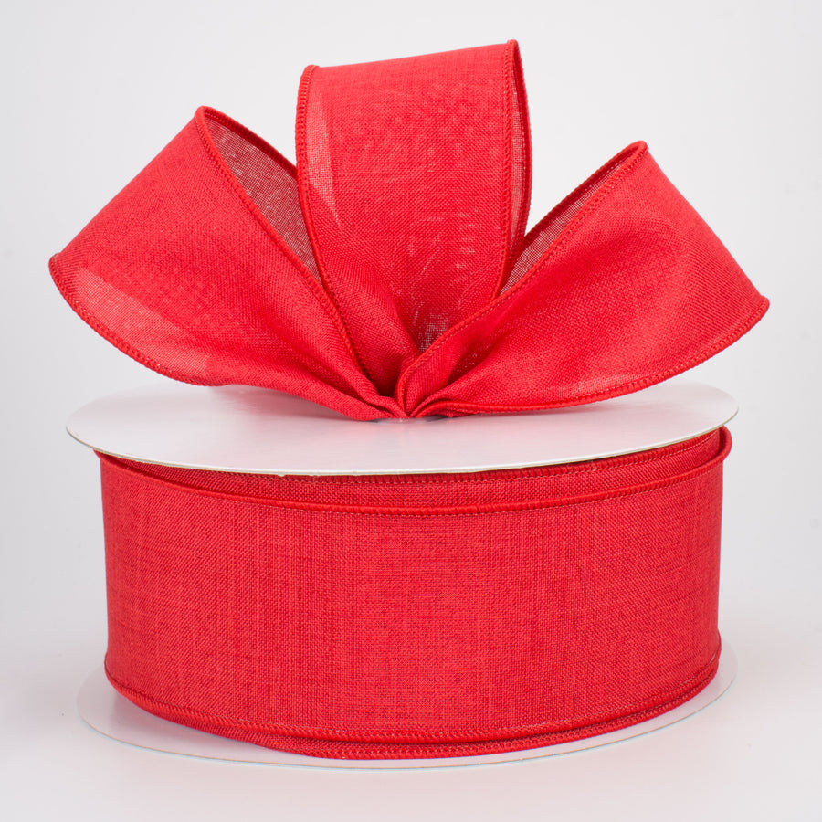2.5" Royal Canvas Ribbon: Red (50 Yards) Lifestyle Photo