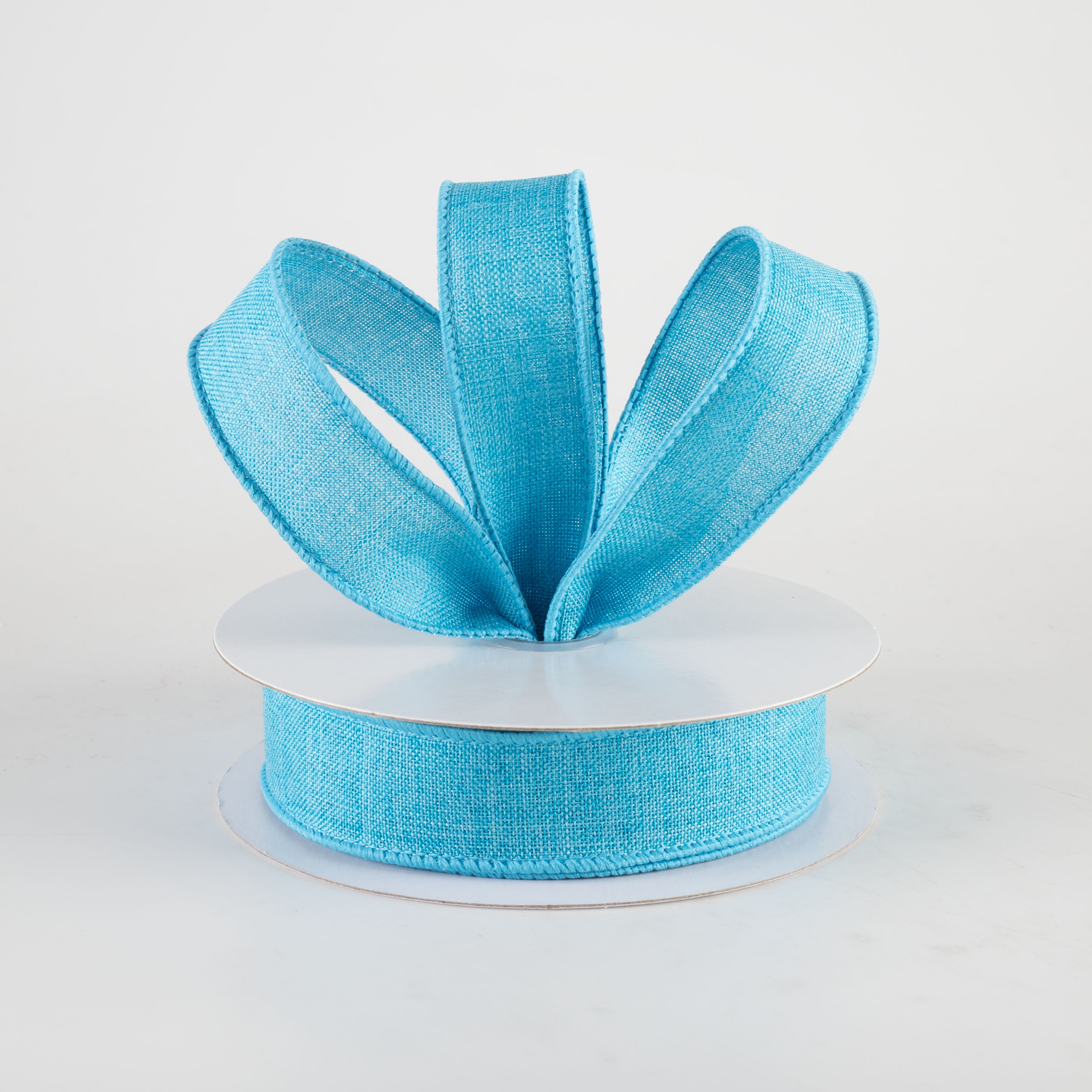7/8" Royal Canvas Ribbon: Turquoise Blue (10 Yards) Lifestyle Photo