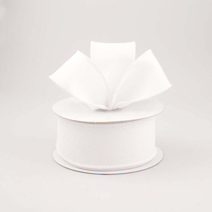 1.5" Royal Canvas Ribbon: White (10 Yards) Lifestyle Photo