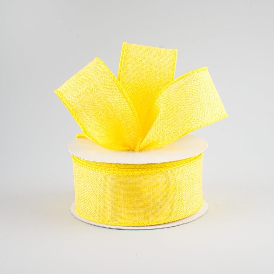 1.5" Royal Canvas Ribbon: Yellow (10 Yards) Lifestyle Photo