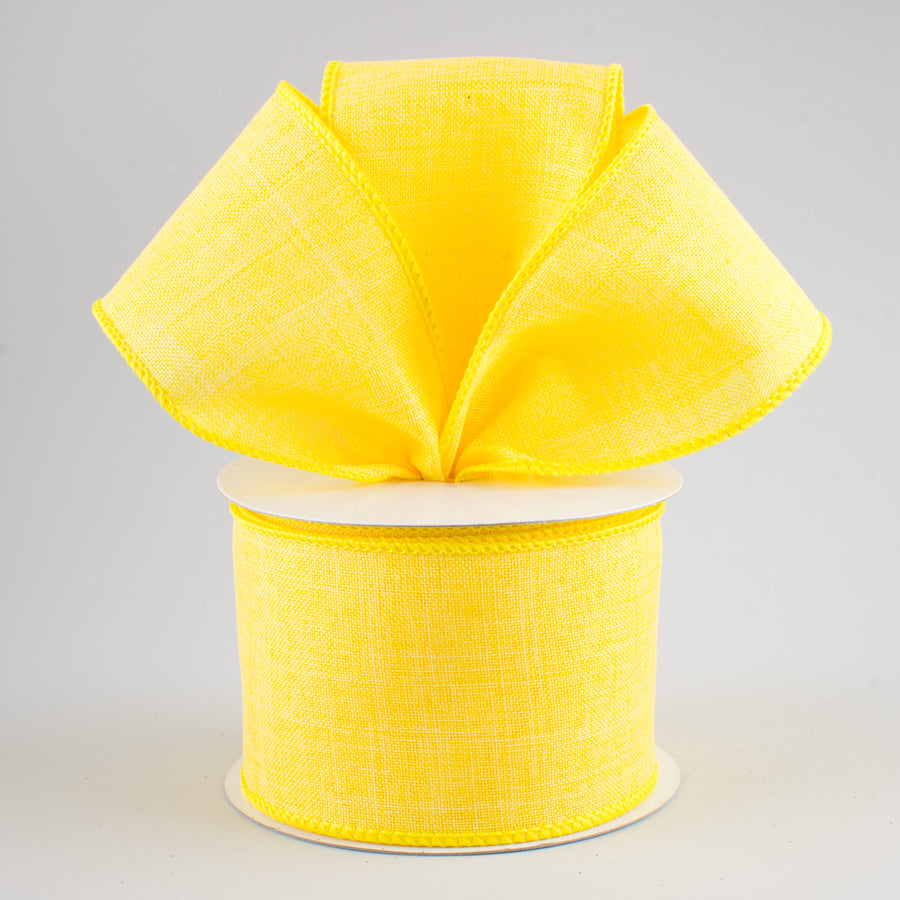 2.5" Royal Canvas Ribbon: Yellow (10 Yards) Lifestyle Photo