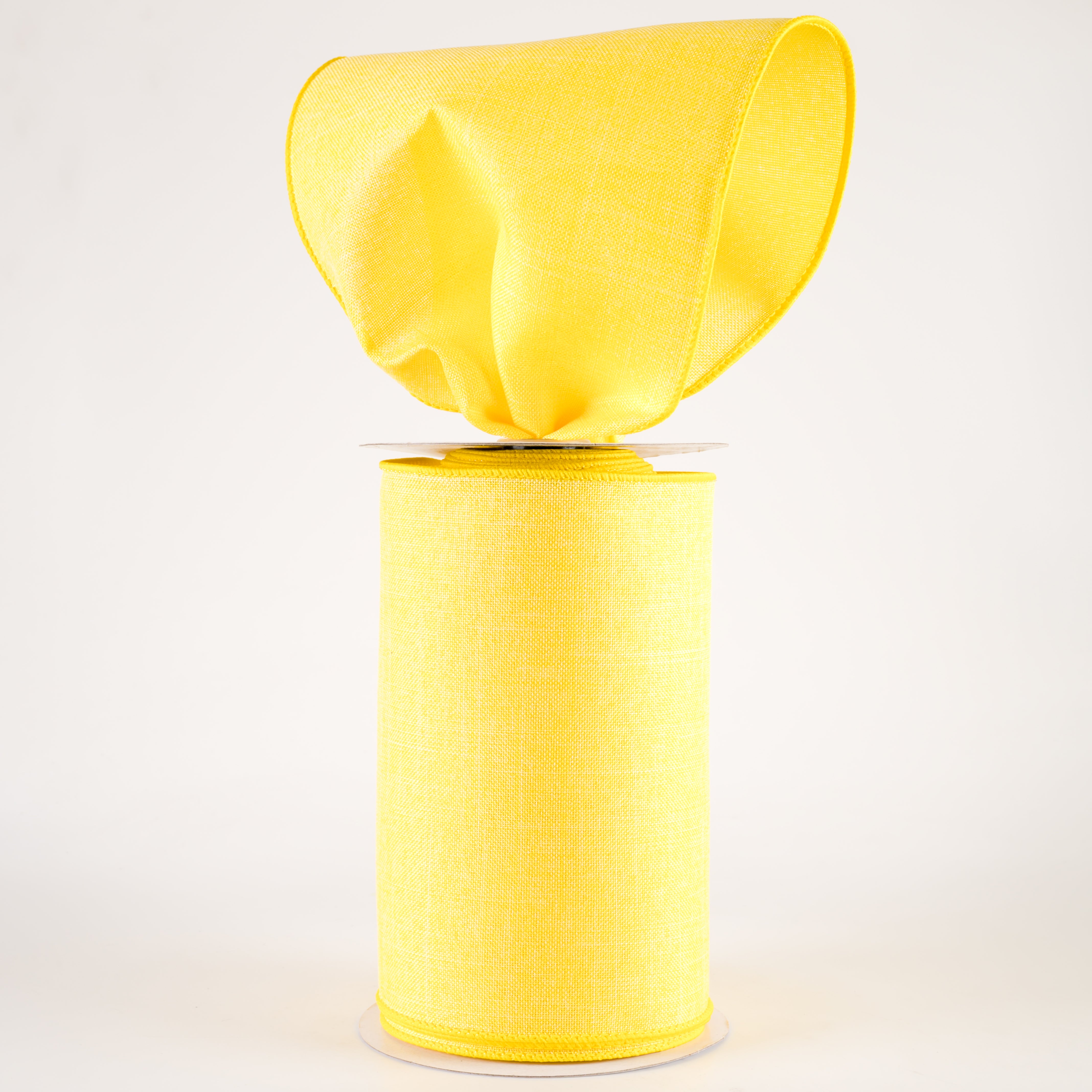 6" Royal Canvas Ribbon: Yellow (10 Yards) Lifestyle Photo