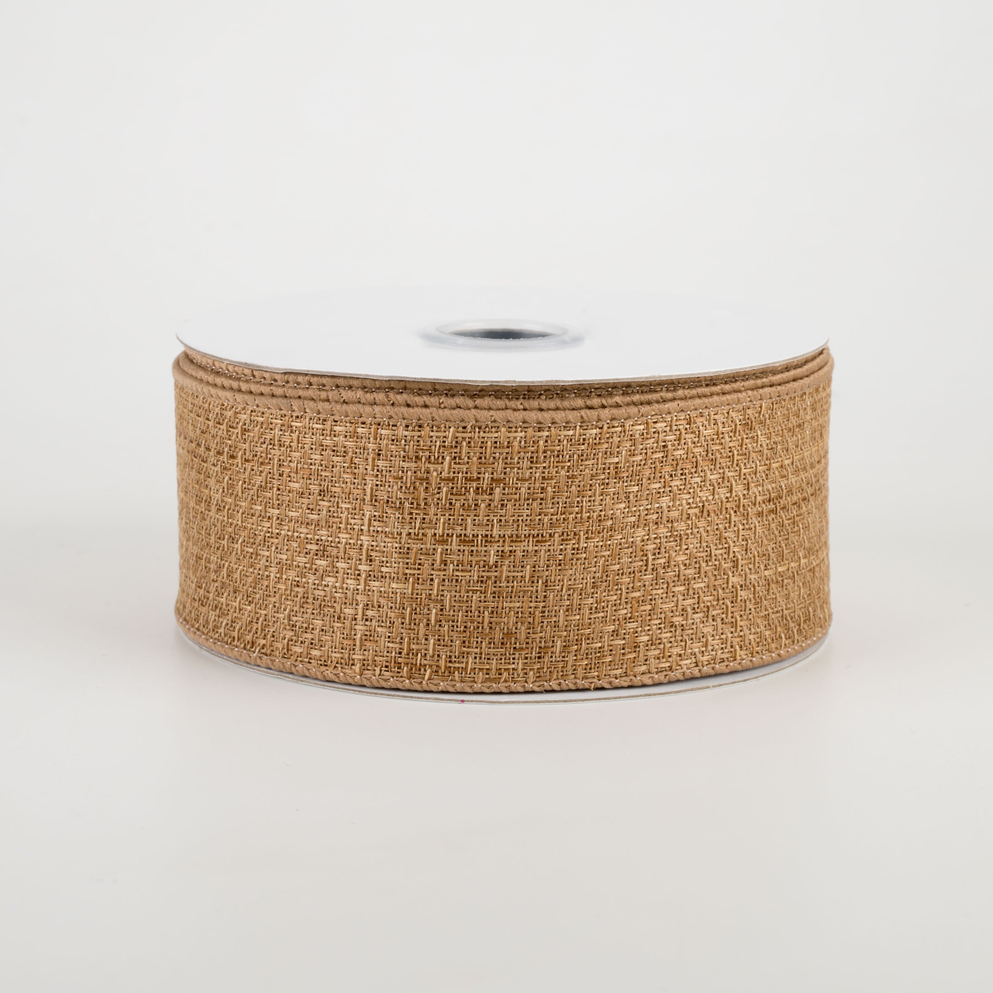 1.5" Royal Faux Burlap Ribbon: Caramel Brown (10 Yards)