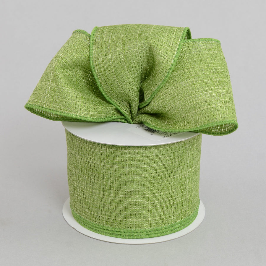 2.5" Royal Faux Burlap Ribbon: Fern Green (10 Yards) Lifestyle Photo