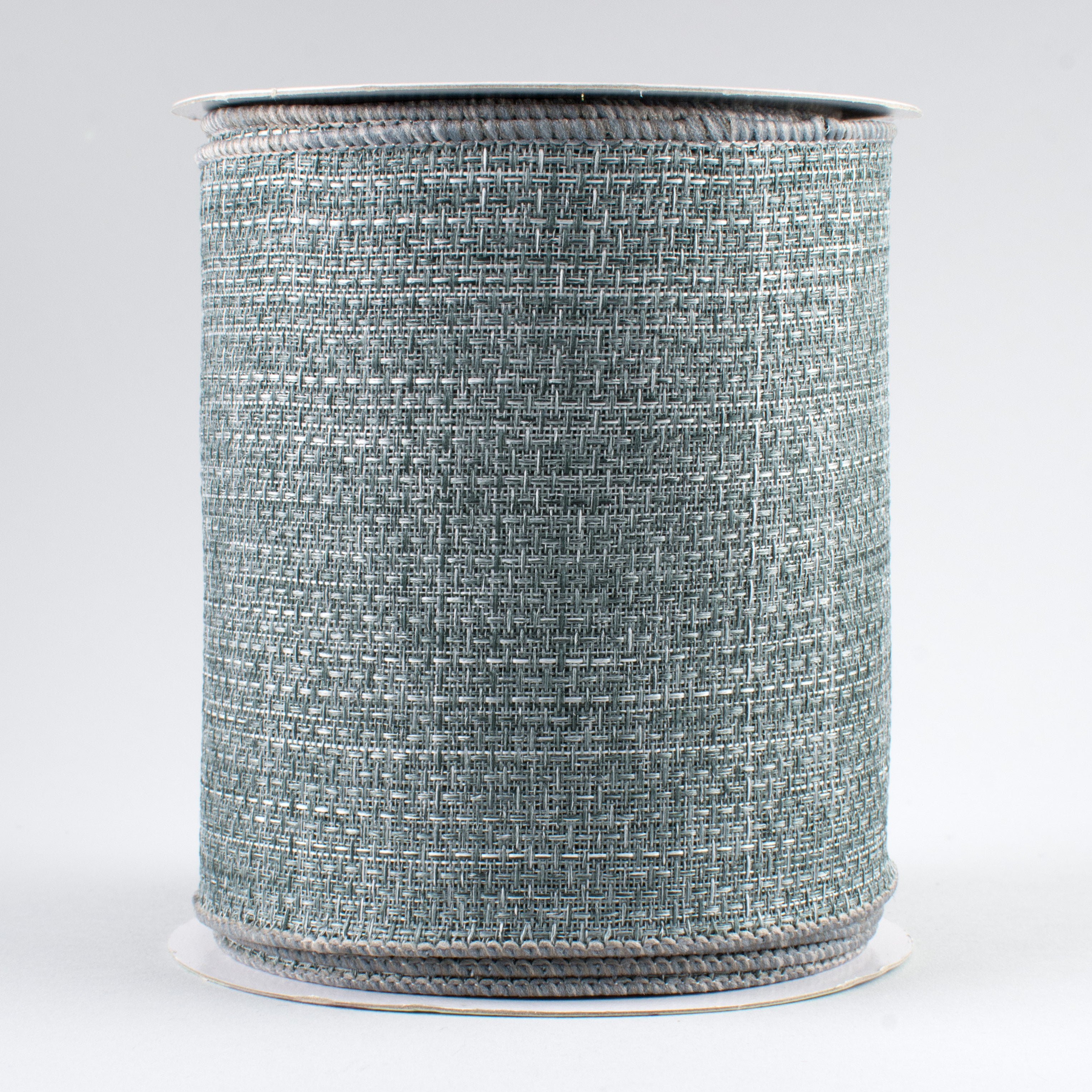 4" Royal Faux Burlap Ribbon: Grey (10 Yards)