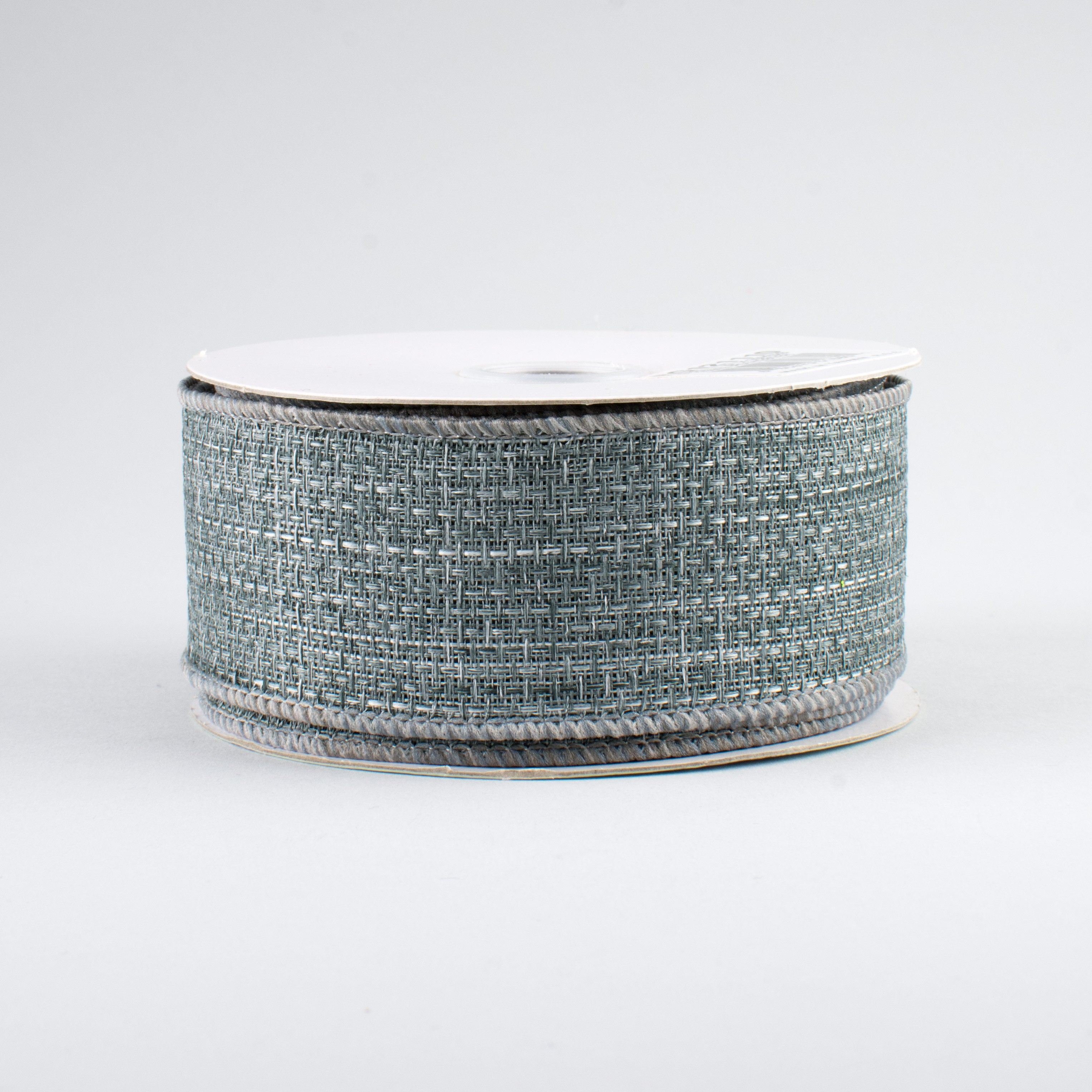 1.5" Royal Faux Burlap Ribbon: Grey (10 Yards)