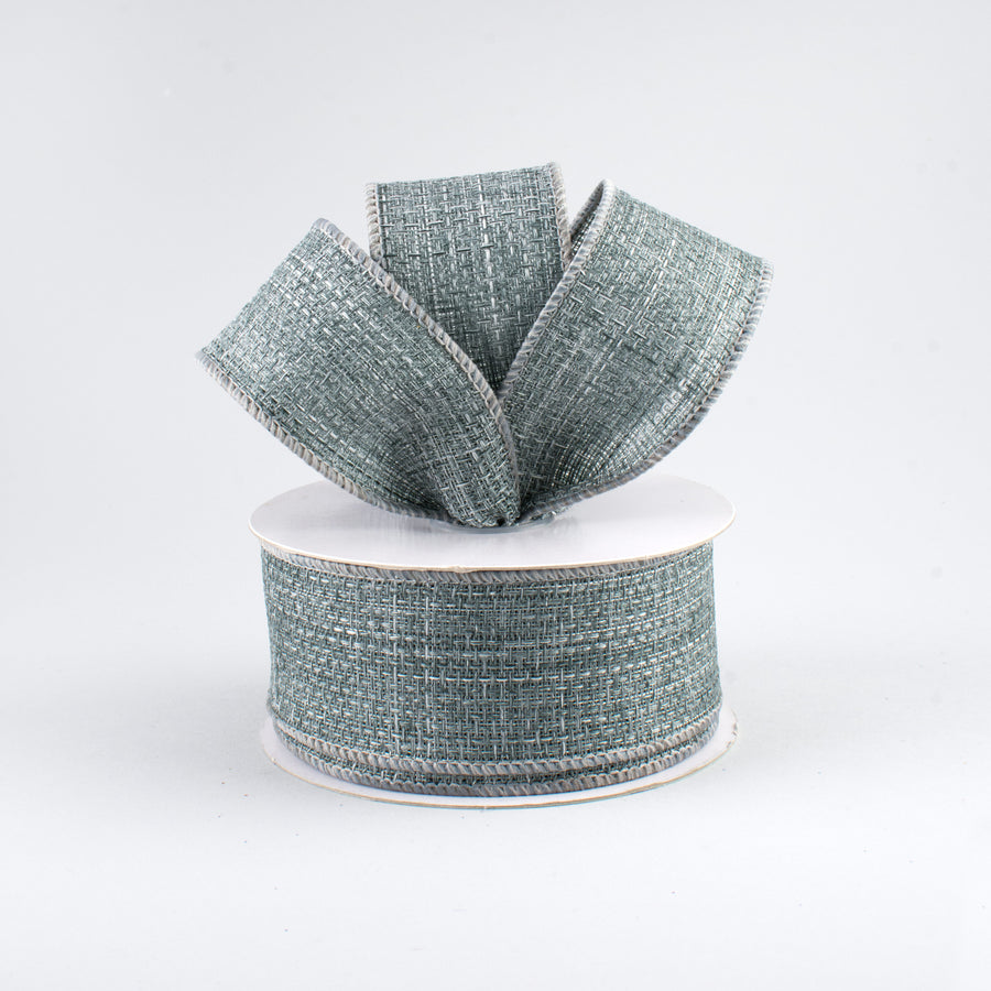 1.5" Royal Faux Burlap Ribbon: Grey (10 Yards) Lifestyle Photo