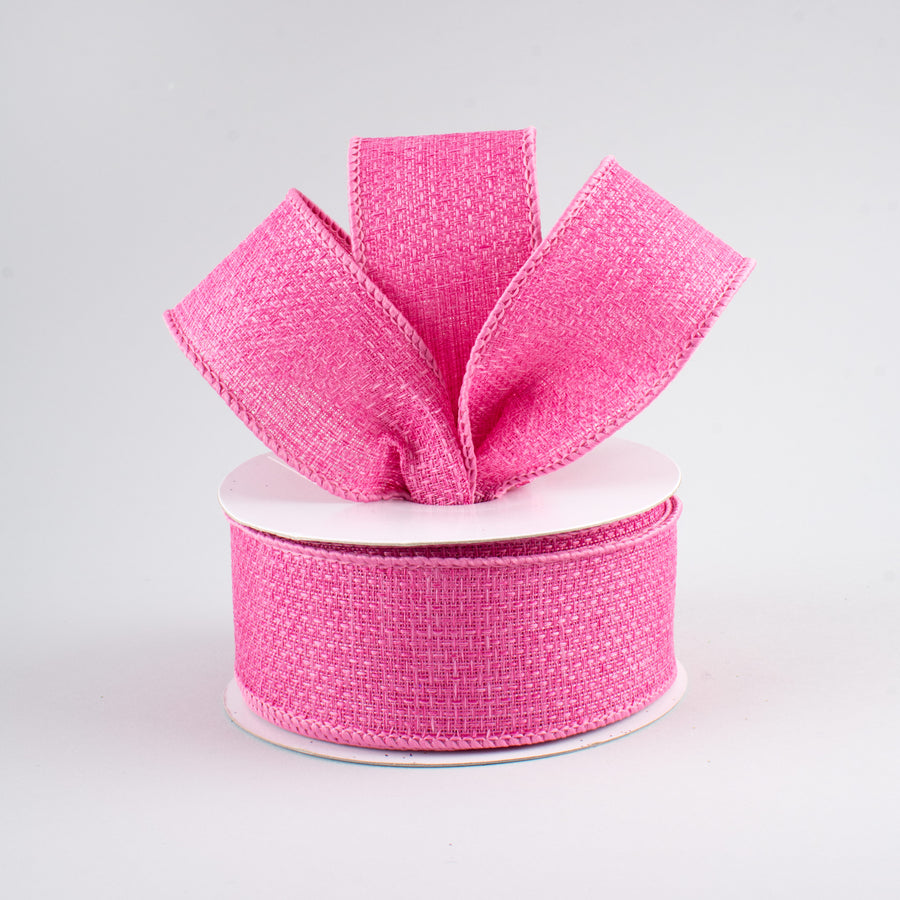 1.5" Royal Faux Burlap Ribbon: Hot Pink (10 Yards) Lifestyle Photo