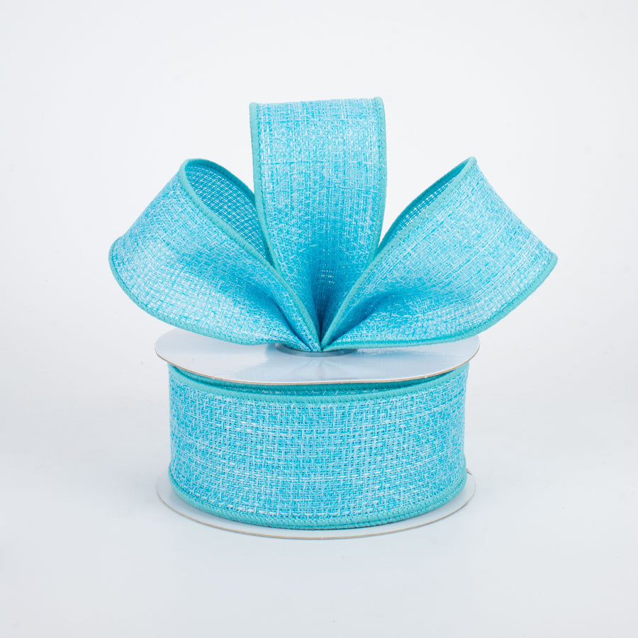 1.5" Royal Faux Burlap Ribbon: Light Blue (10 Yards) Lifestyle Photo