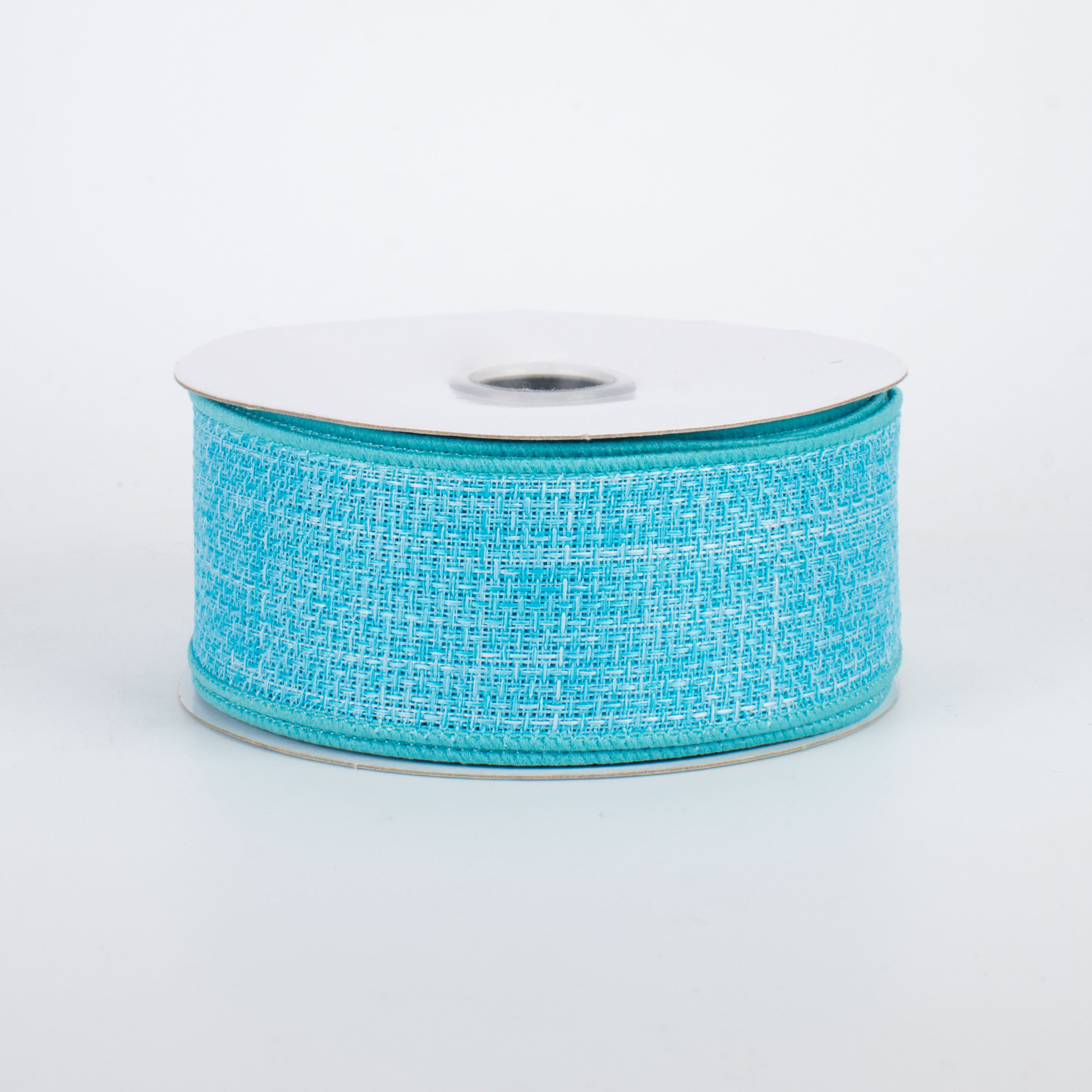 1.5" Royal Faux Burlap Ribbon: Light Blue (10 Yards)