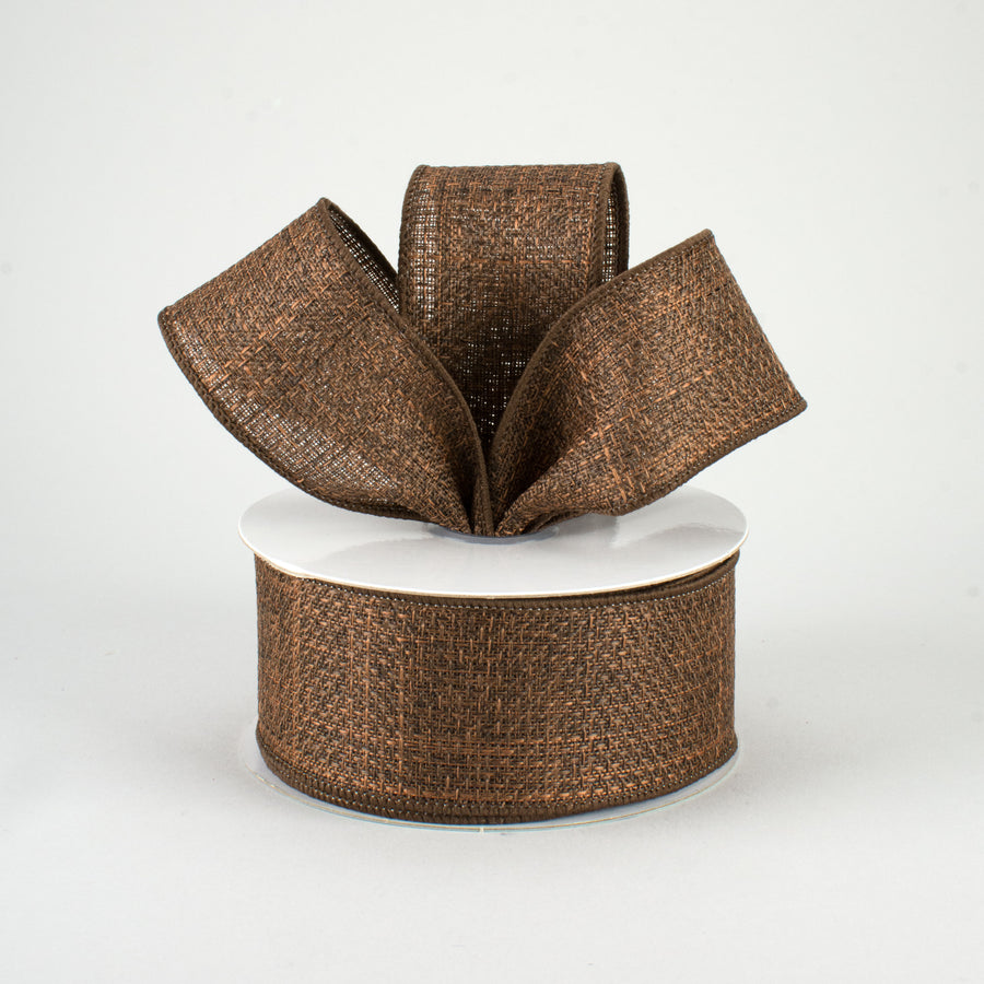 1.5" Royal Faux Burlap Ribbon: Mocha (10 Yards) Lifestyle Photo