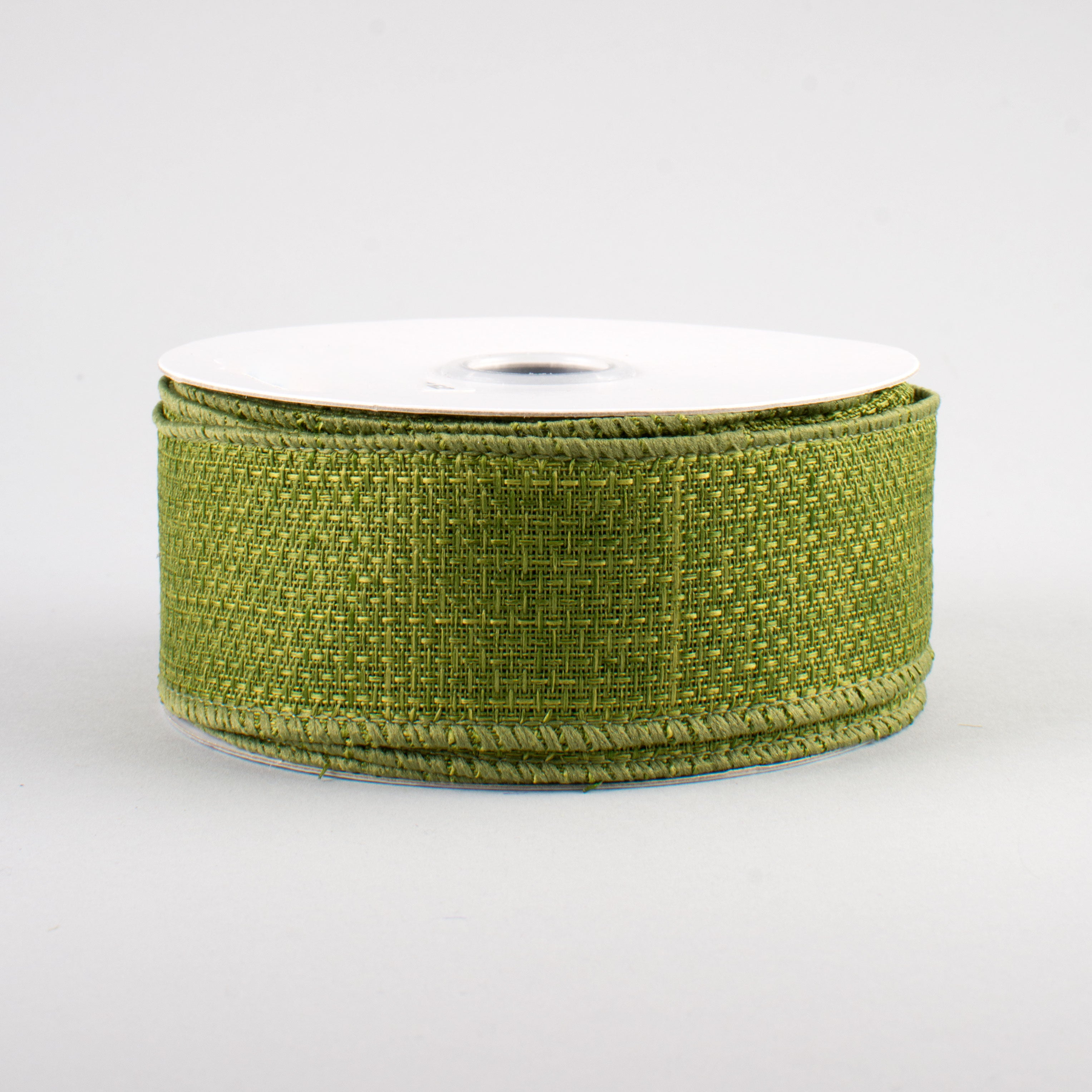 1.5" Royal Faux Burlap Ribbon: Moss Green (10 Yards)