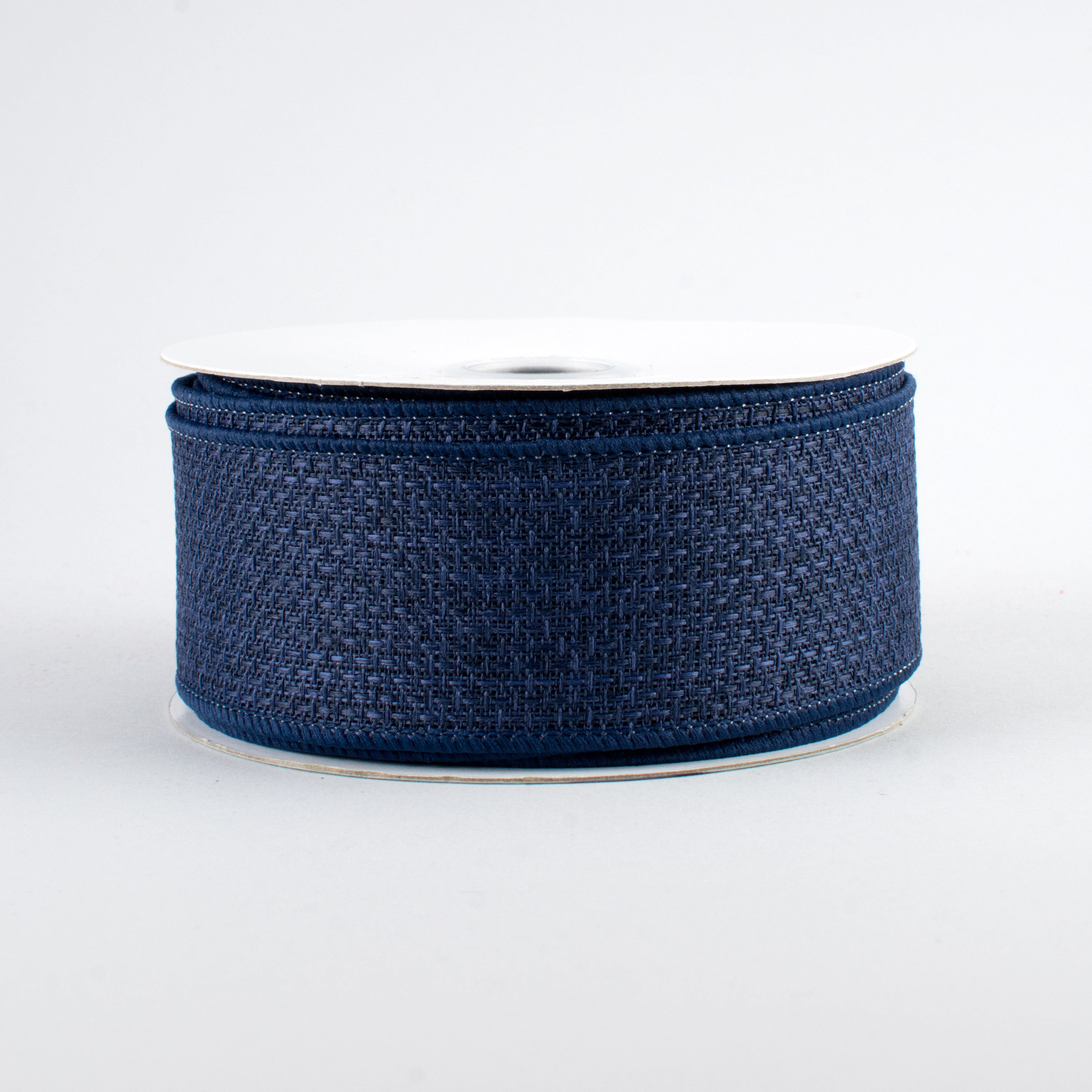 1.5" Royal Faux Burlap Ribbon: Navy (10 Yards)