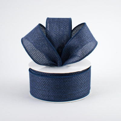 1.5" Royal Faux Burlap Ribbon: Navy (10 Yards) Lifestyle Photo