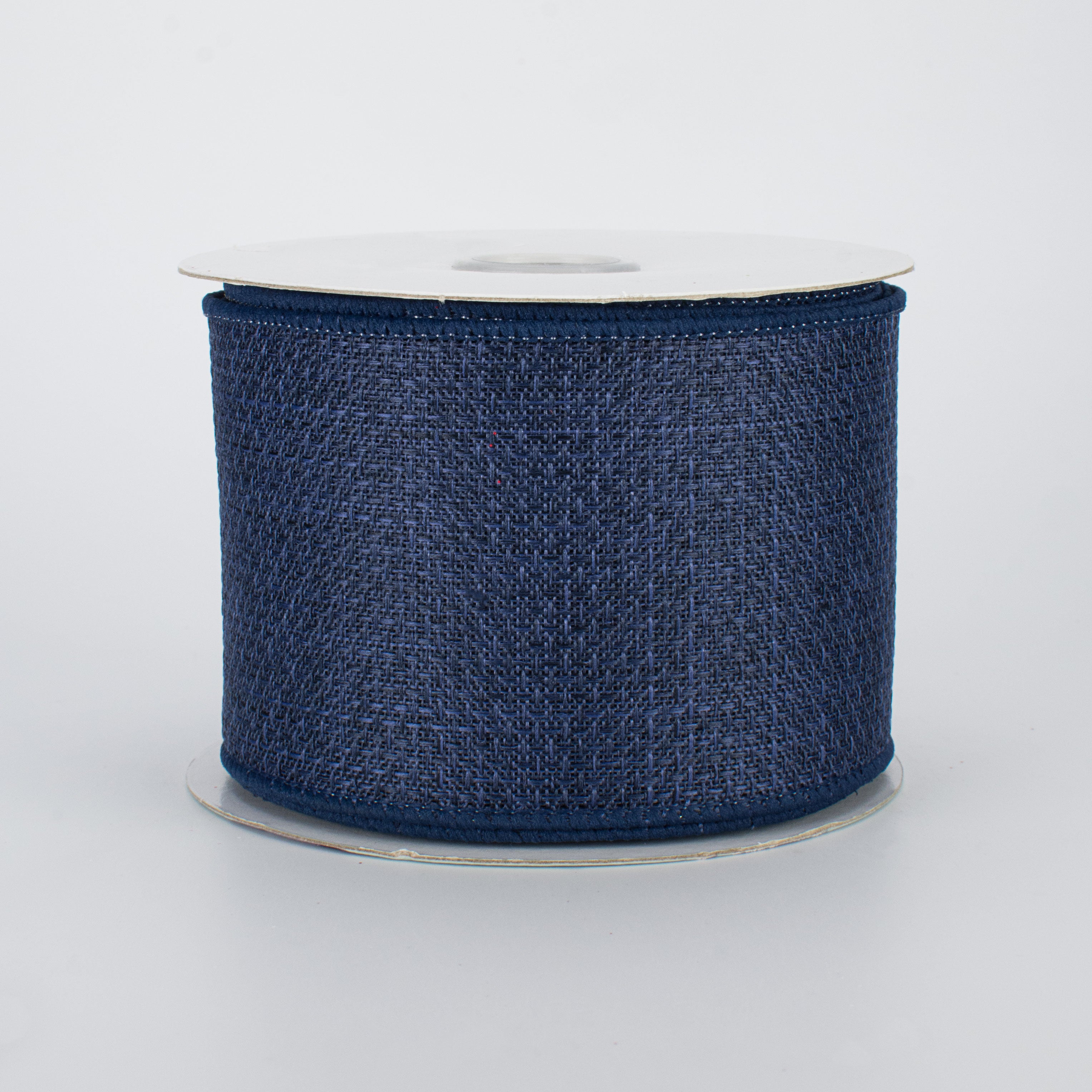 2.5" Royal Faux Burlap Ribbon: Navy (10 Yards)