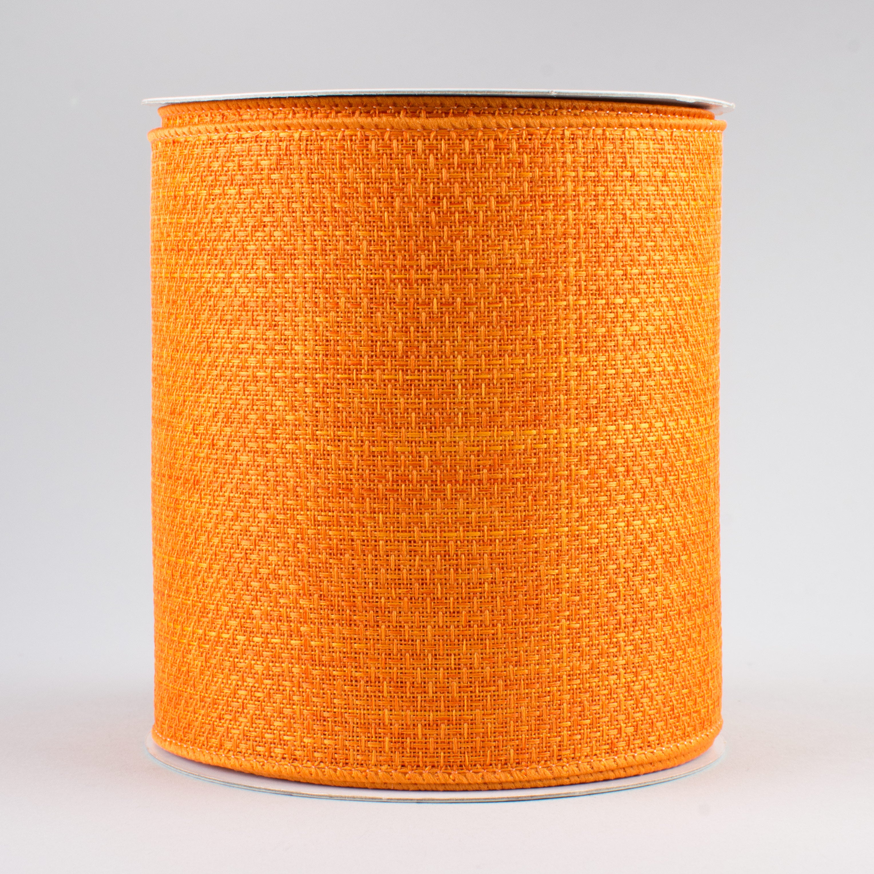 4" Royal Faux Burlap Ribbon: Orange (10 Yards)